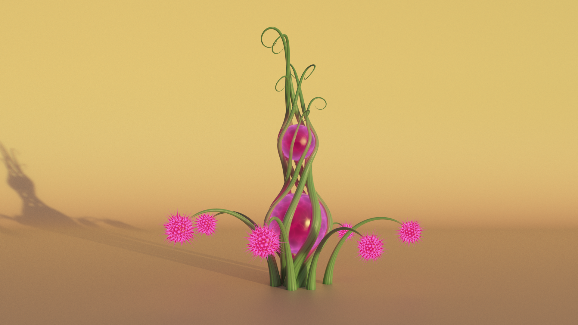 Alien plant using C4D