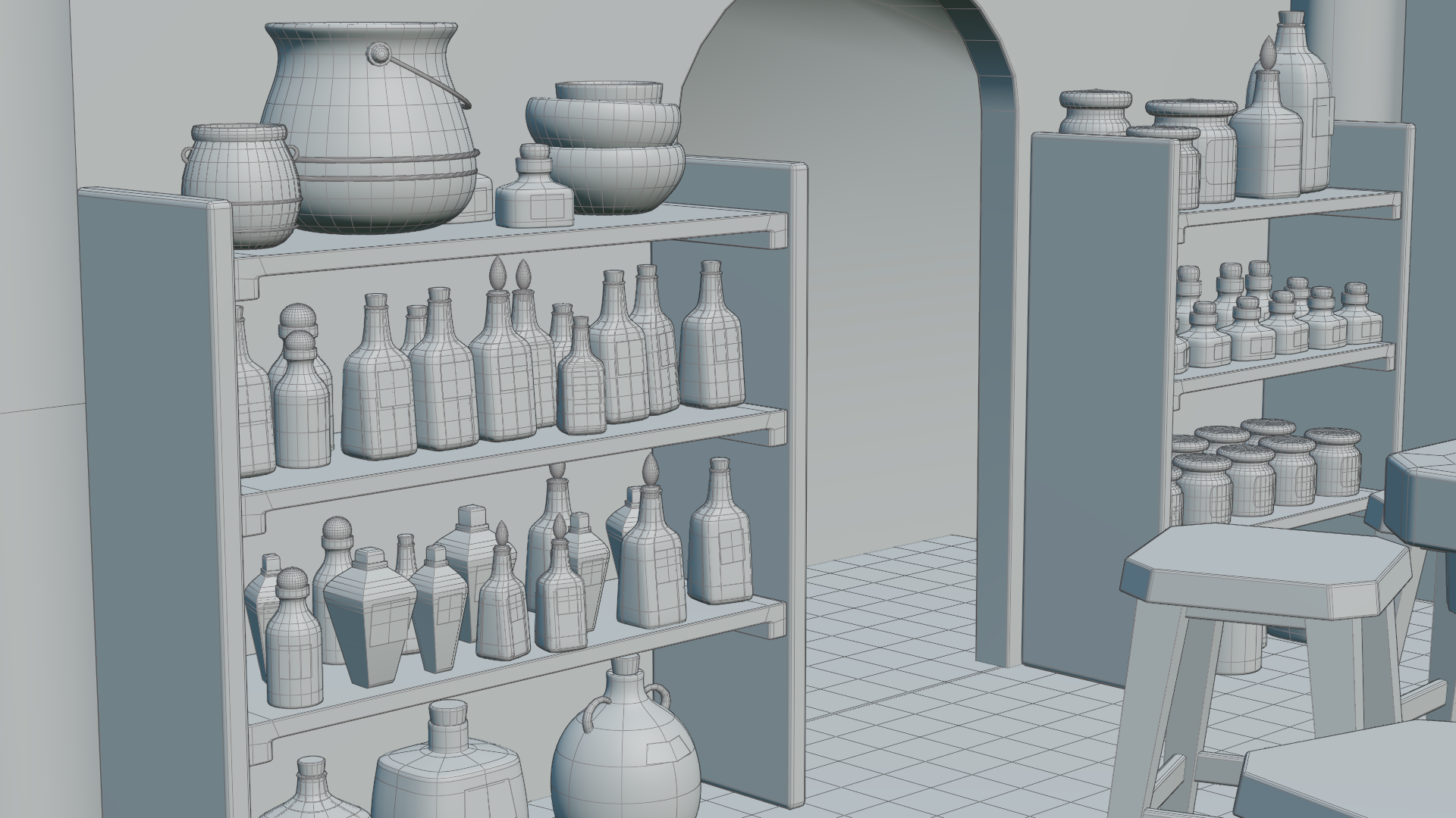 Wireframe closeup