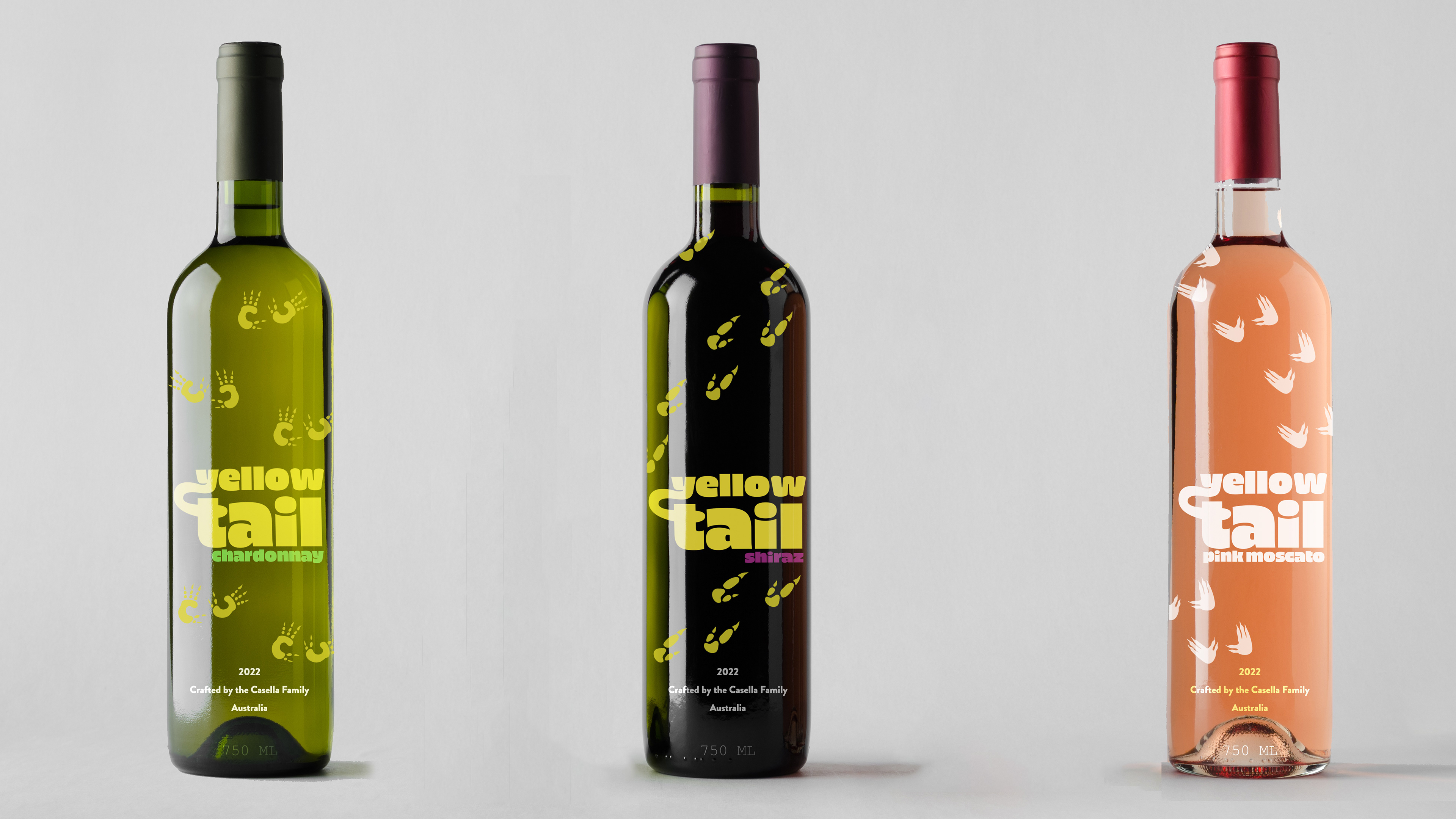 Yellow Tail Wine: Bottle Mock ups