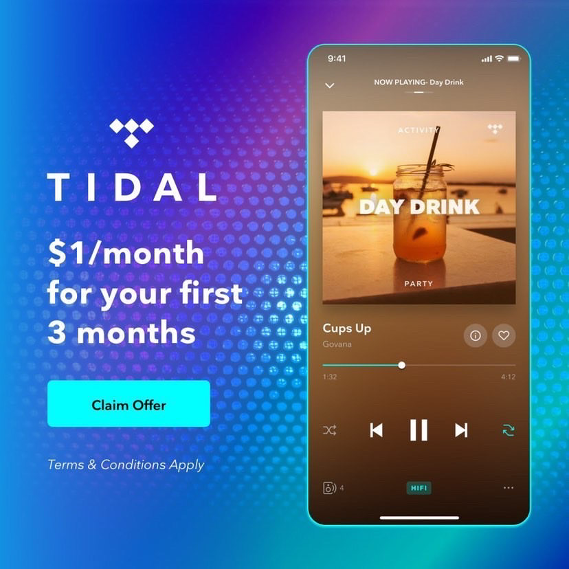 TIDAL 3 for 3 Ad
