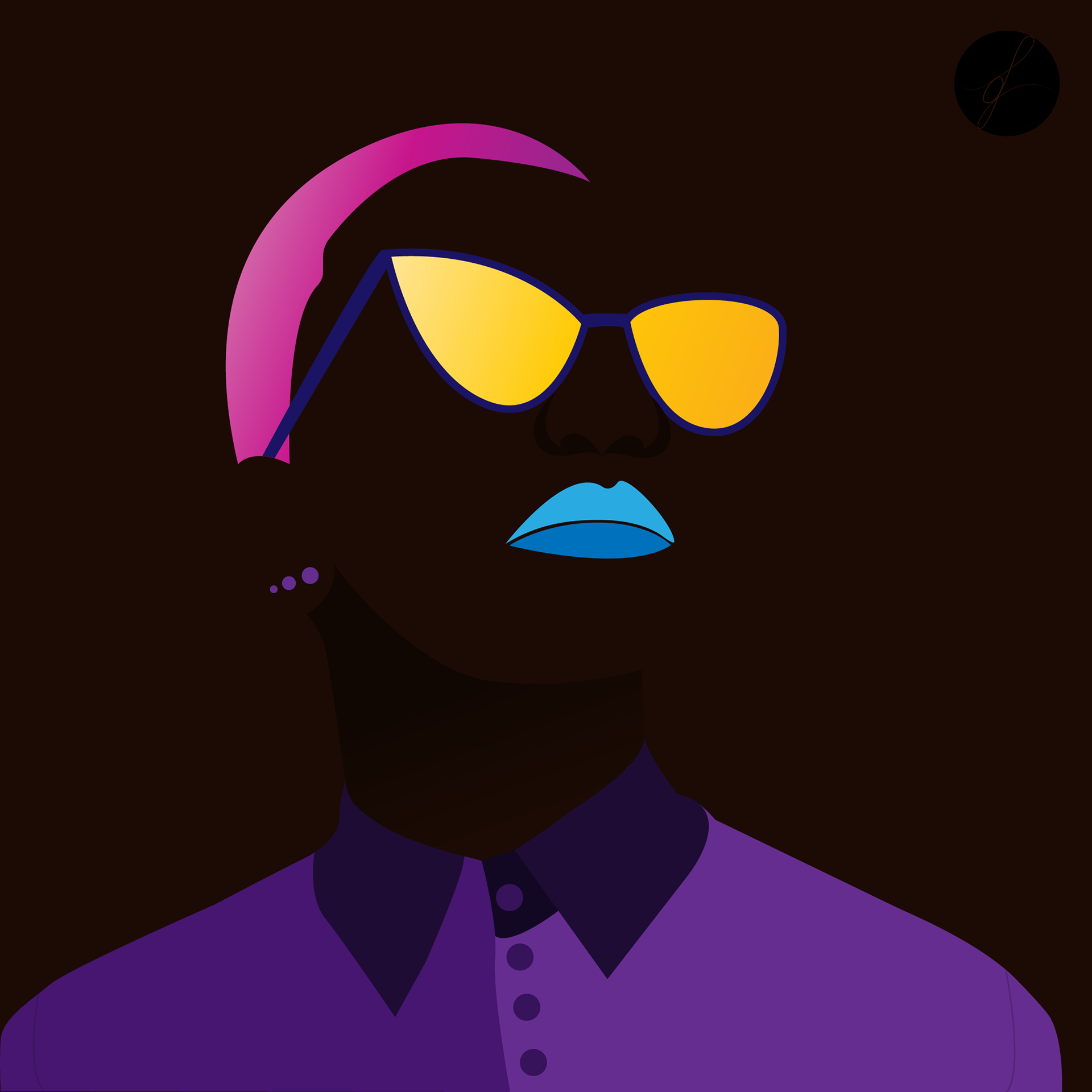 Pop Art Model - Purple