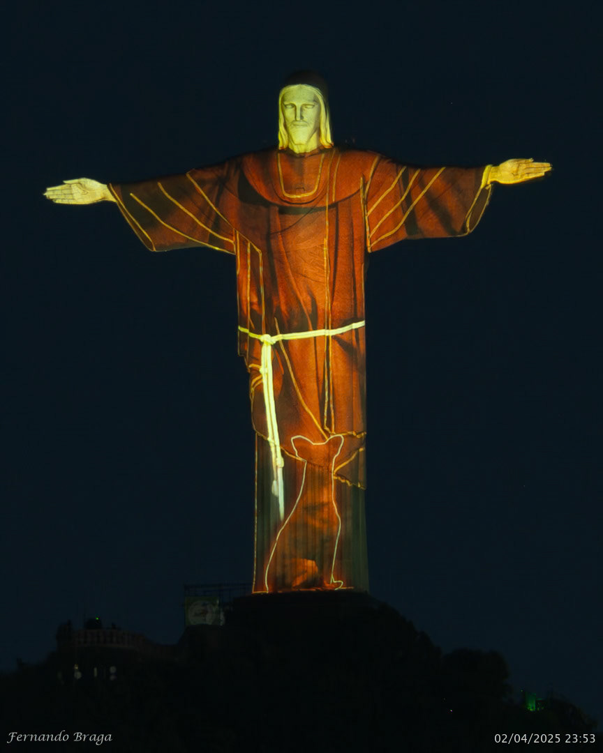 Iluminação especial do Dia Mundial dos Animais de Rua