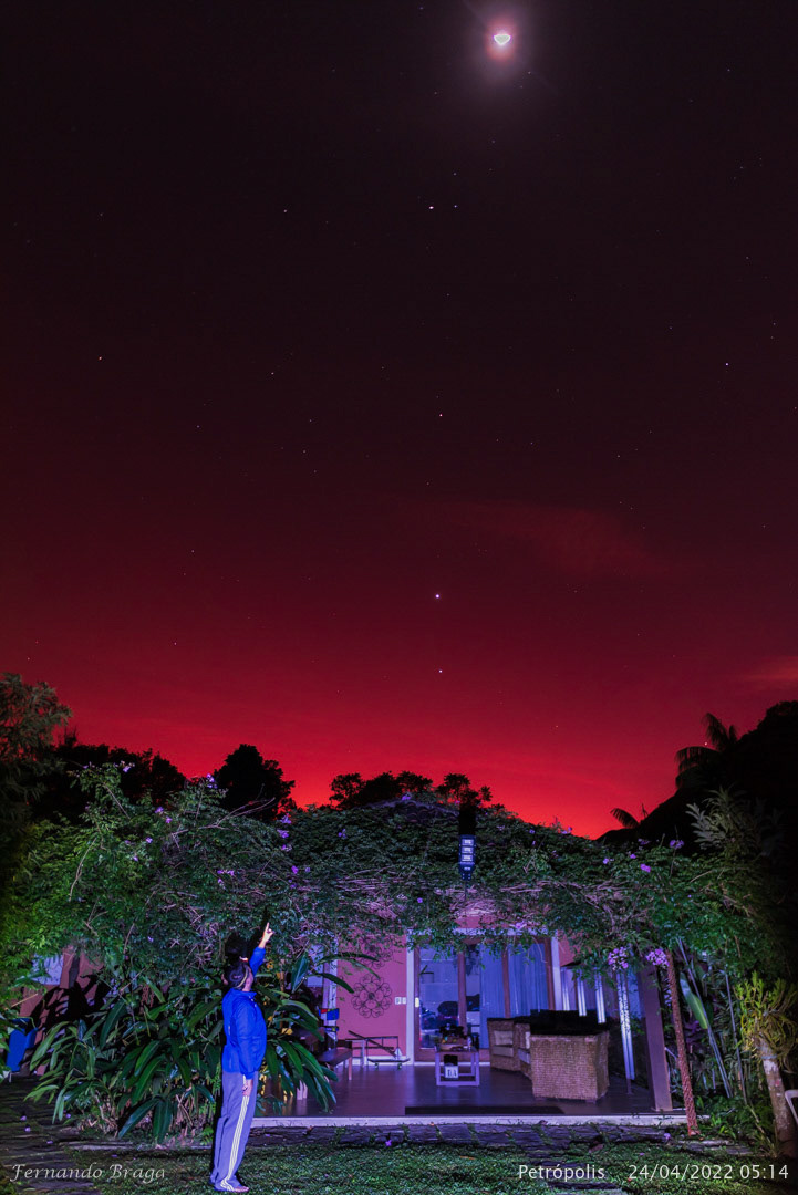 Alinhamento dos Planetas Júpiter, Vênus, Marte e Saturno com a Lua Minguante na Serra de Petrópolis/RJ