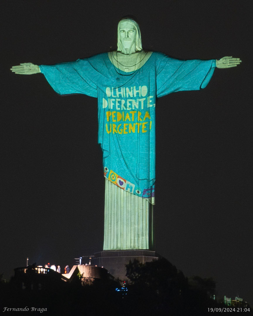 "Olhinho diferente,pediatra urgente”Campanha da TUCCA de conscientização sobre o retinoblastoma, um tumor maligno que se desenvolve na retina, o câncer infantil mais frequente.