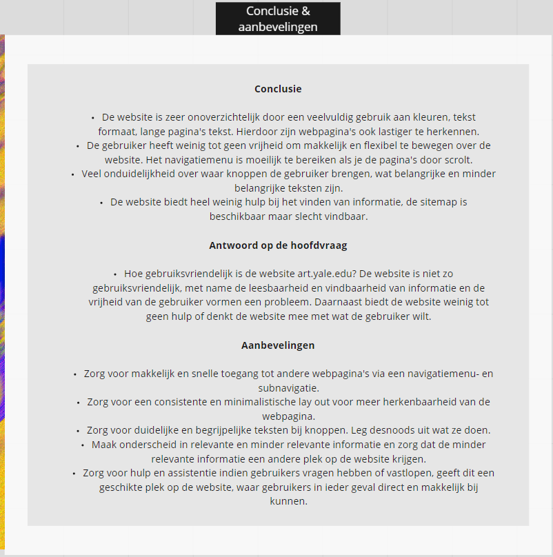 Conclusie & aanbevelingen