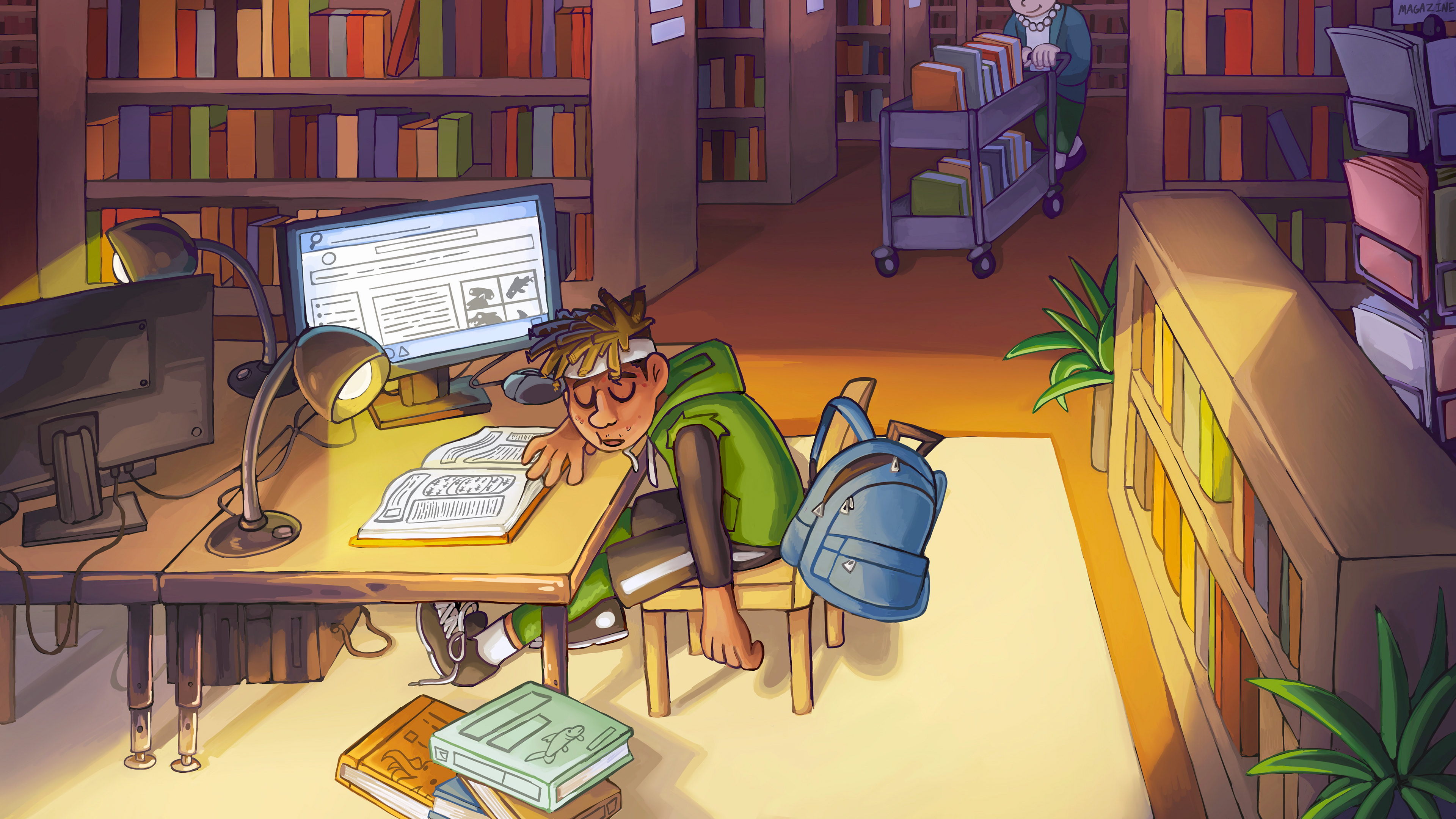 Library Character/Environment Design