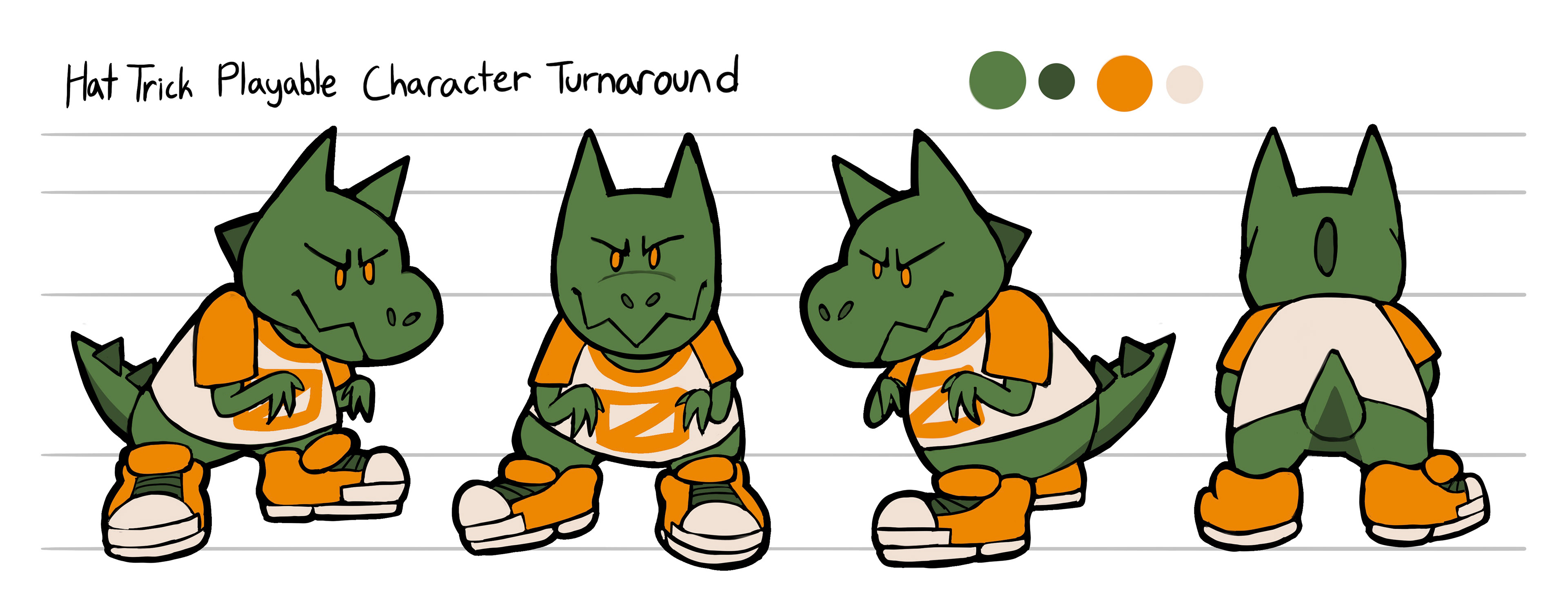Hat Trick Playable Character Turnaround