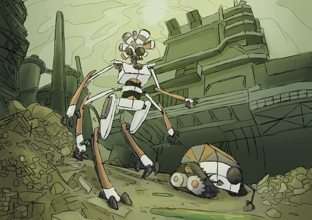 Color and Comp Sketch for Rovers Painting