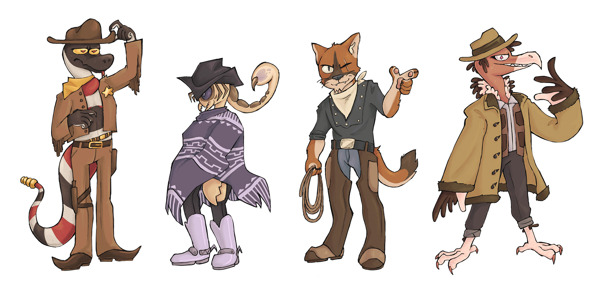 Cowboy Critters Character Lineup