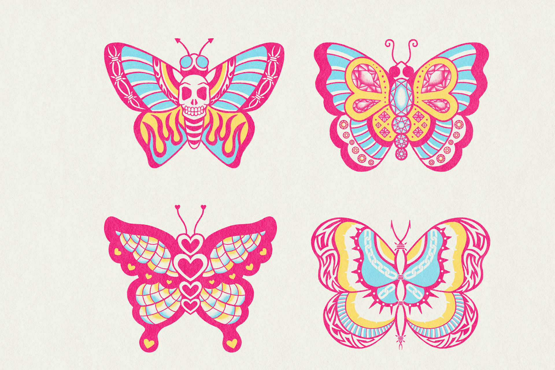 Butterfly Flash Art / Digital Illustration / Procreate