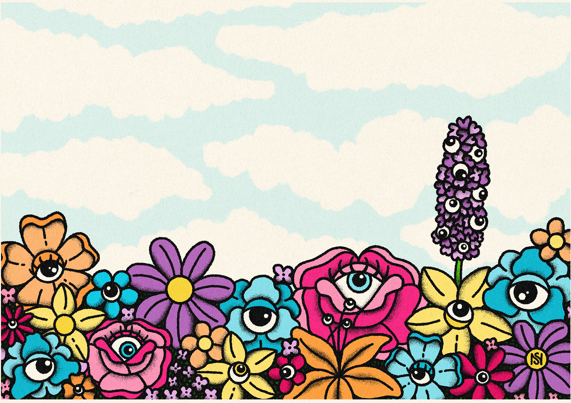 Looking Flowers / Digital Illustration / Procreate