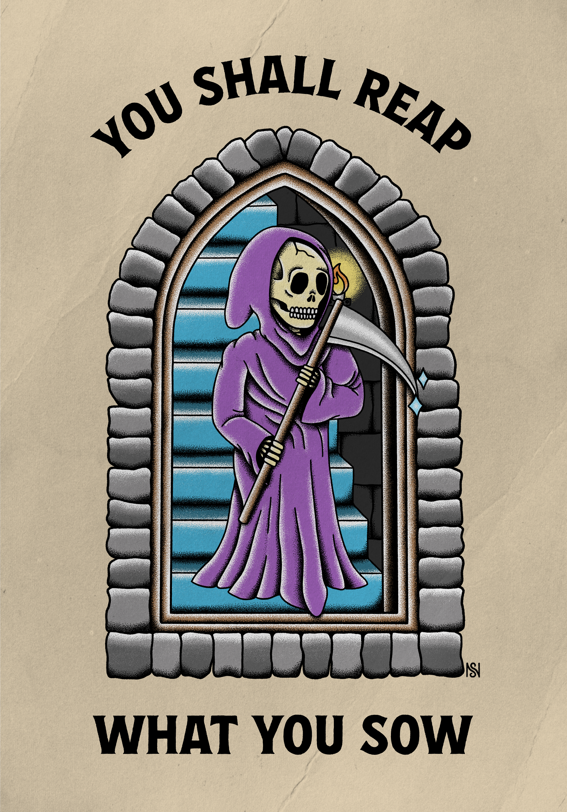 The Reaper / Digital Illustration / Procreate, Illustrator