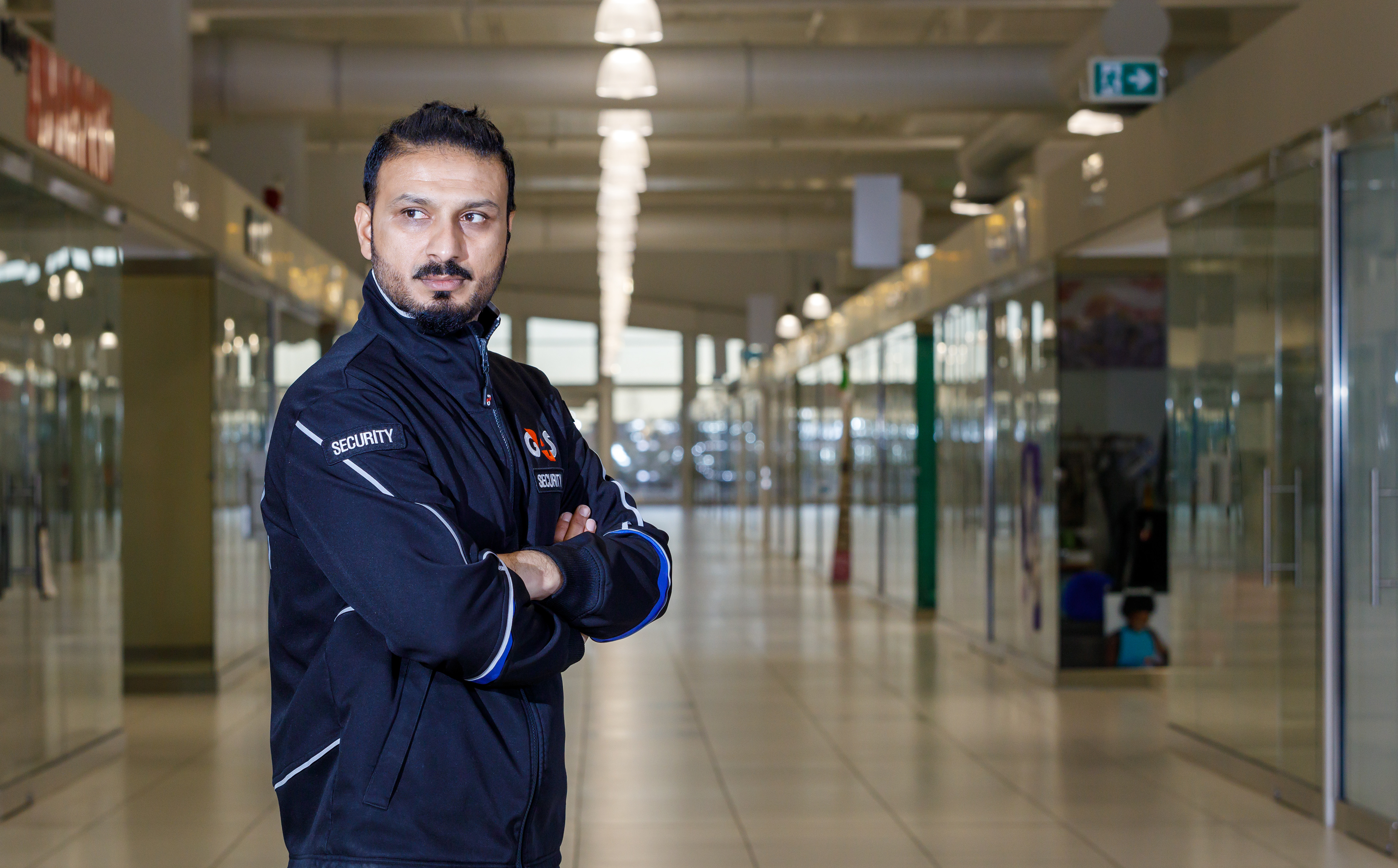 Tanka M. Gautam, a security guard, poses for a portrait at his workplace New Horizon Mall in Calgary on  Saturday, Nov. 6, 2021. 