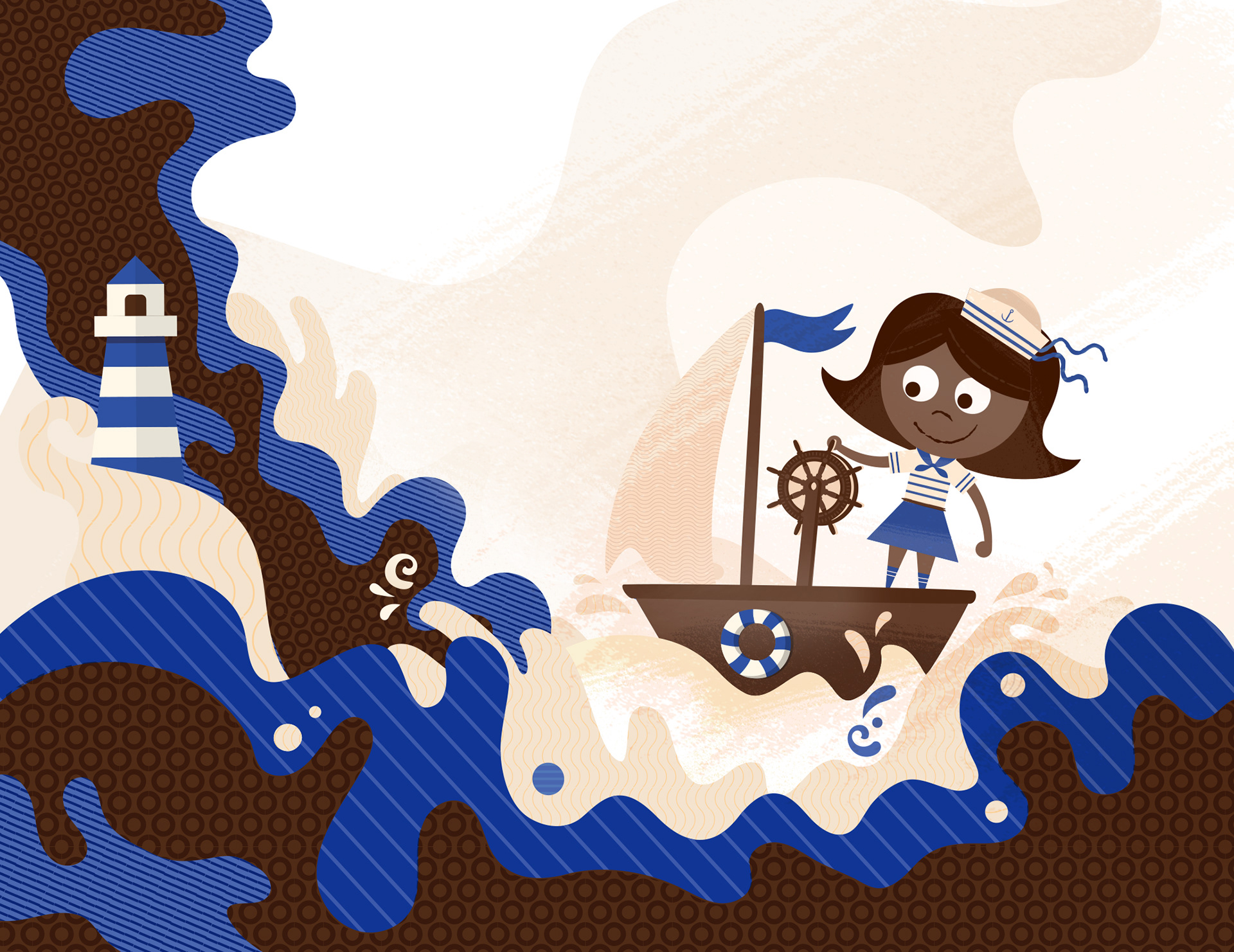 Cookies & Cream Girl Illustration Close-up