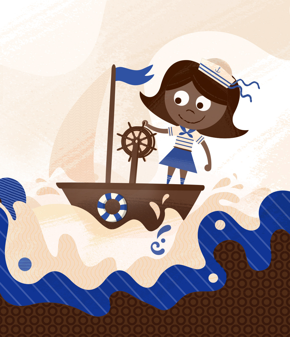 Cookies & Cream Girl Illustration Close-up
