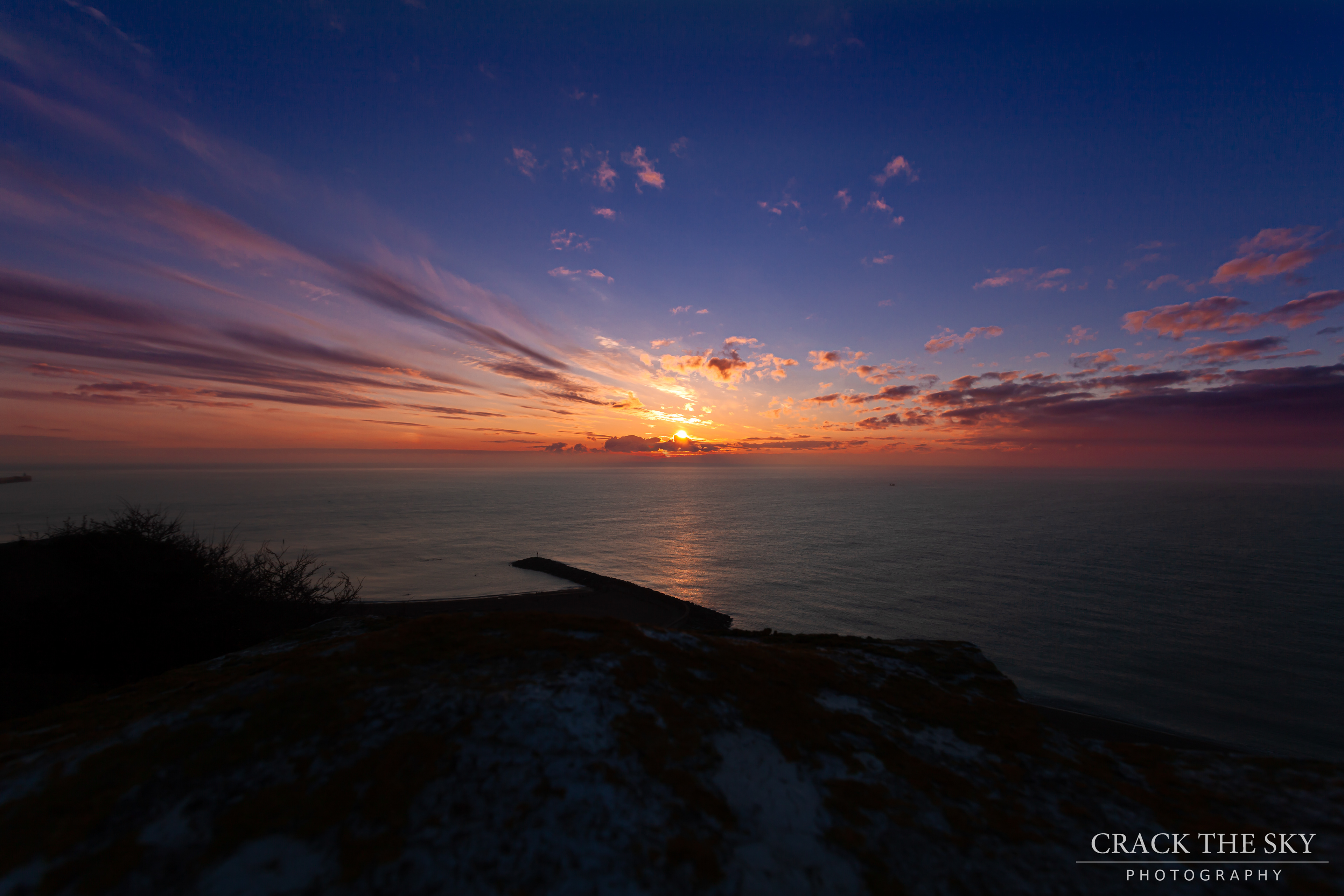 The English Channel from the Leas, Folkestone, England
