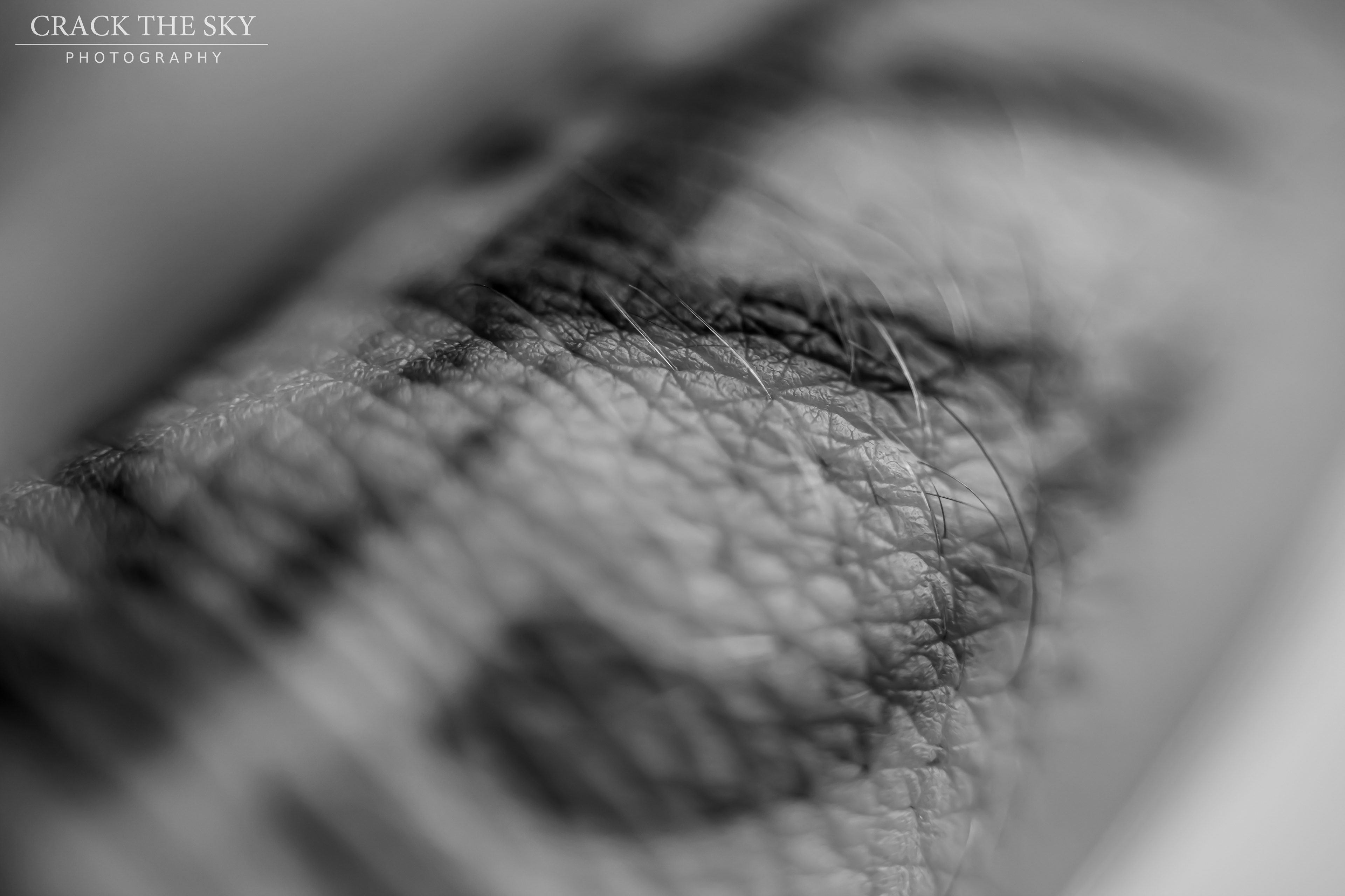 Macro tattooed finger