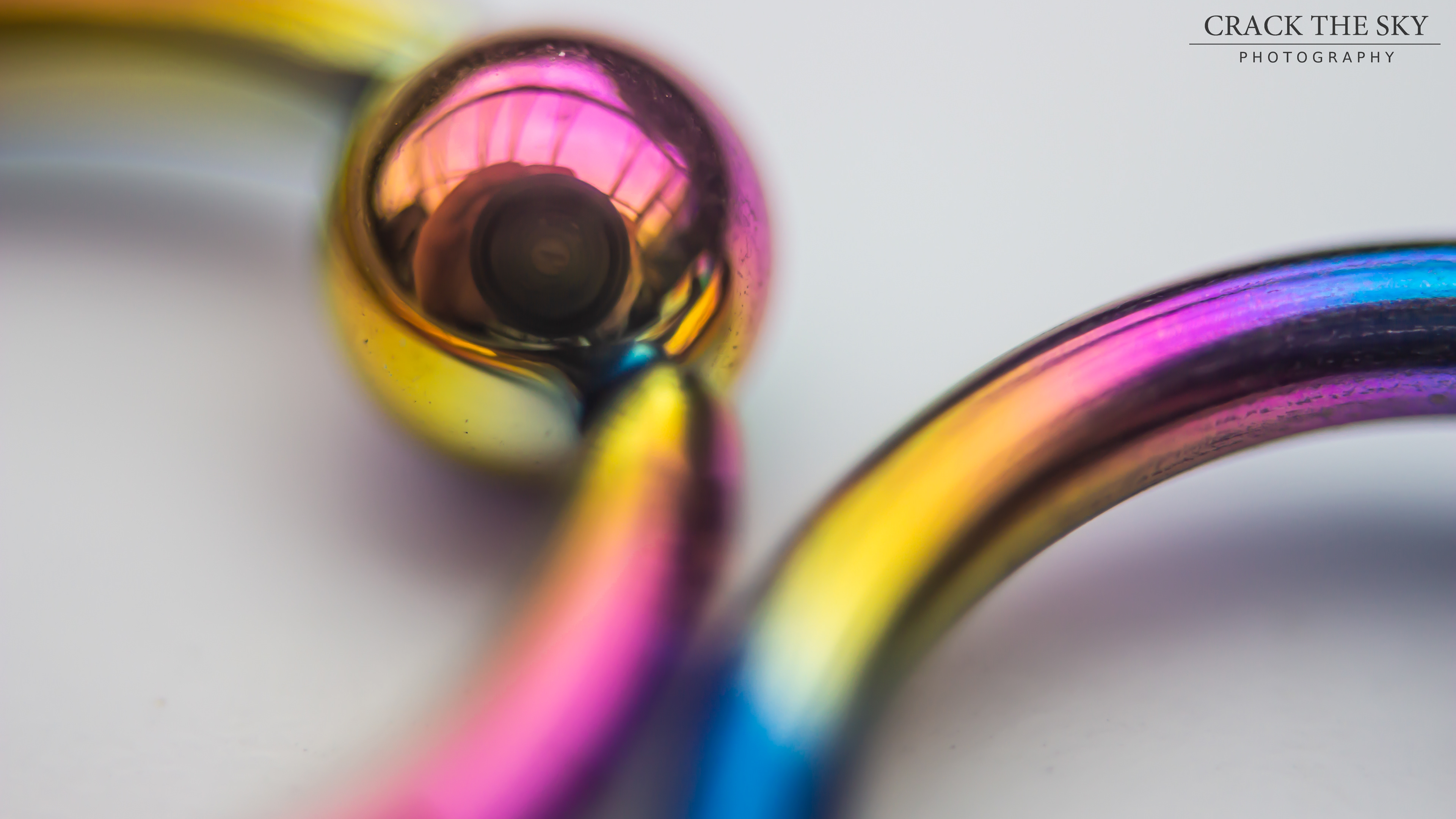 Anodized titanium BCR's (Ball closure ring's) body jewellery