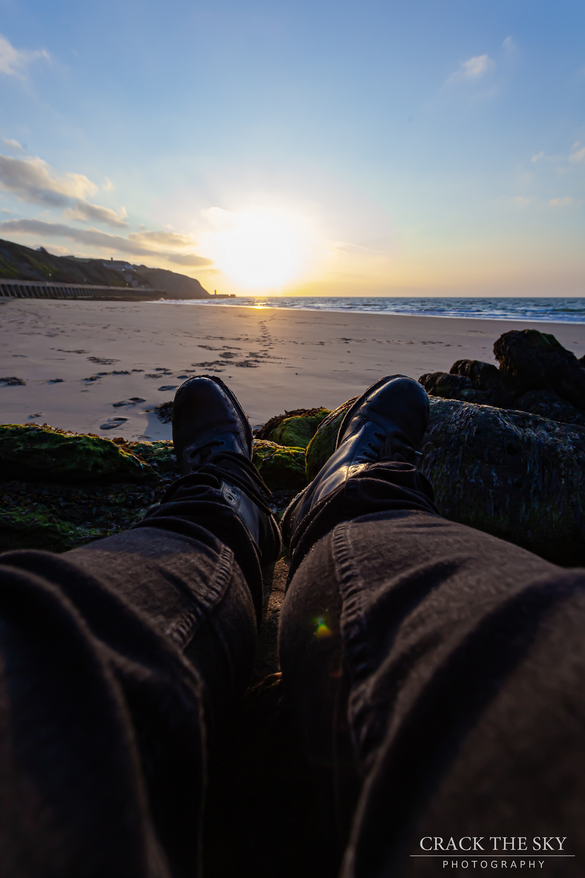 Relaxing on sunny sands, Folkestone, England