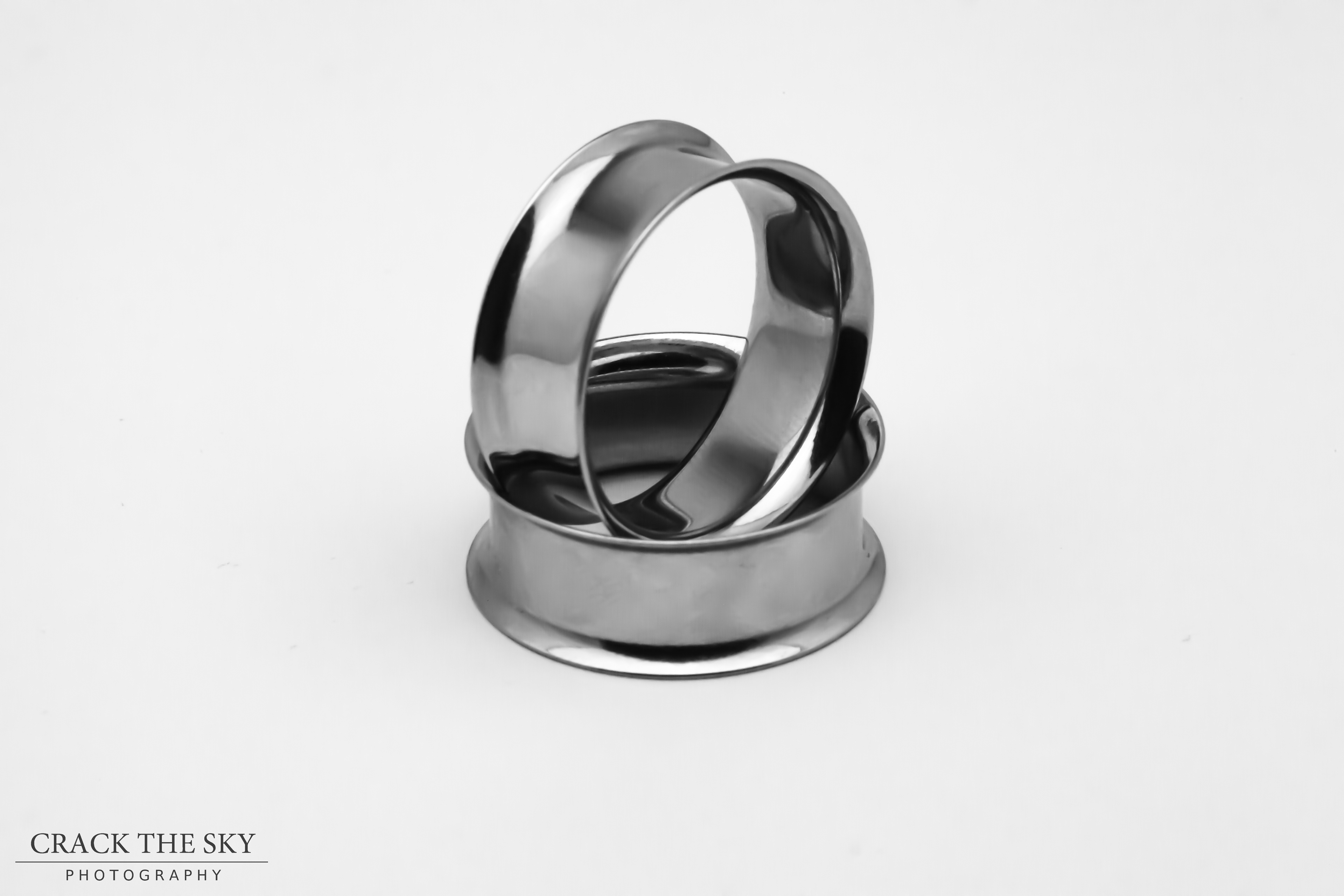 Surgical steel large gauge flared flesh tunnel body jewellery