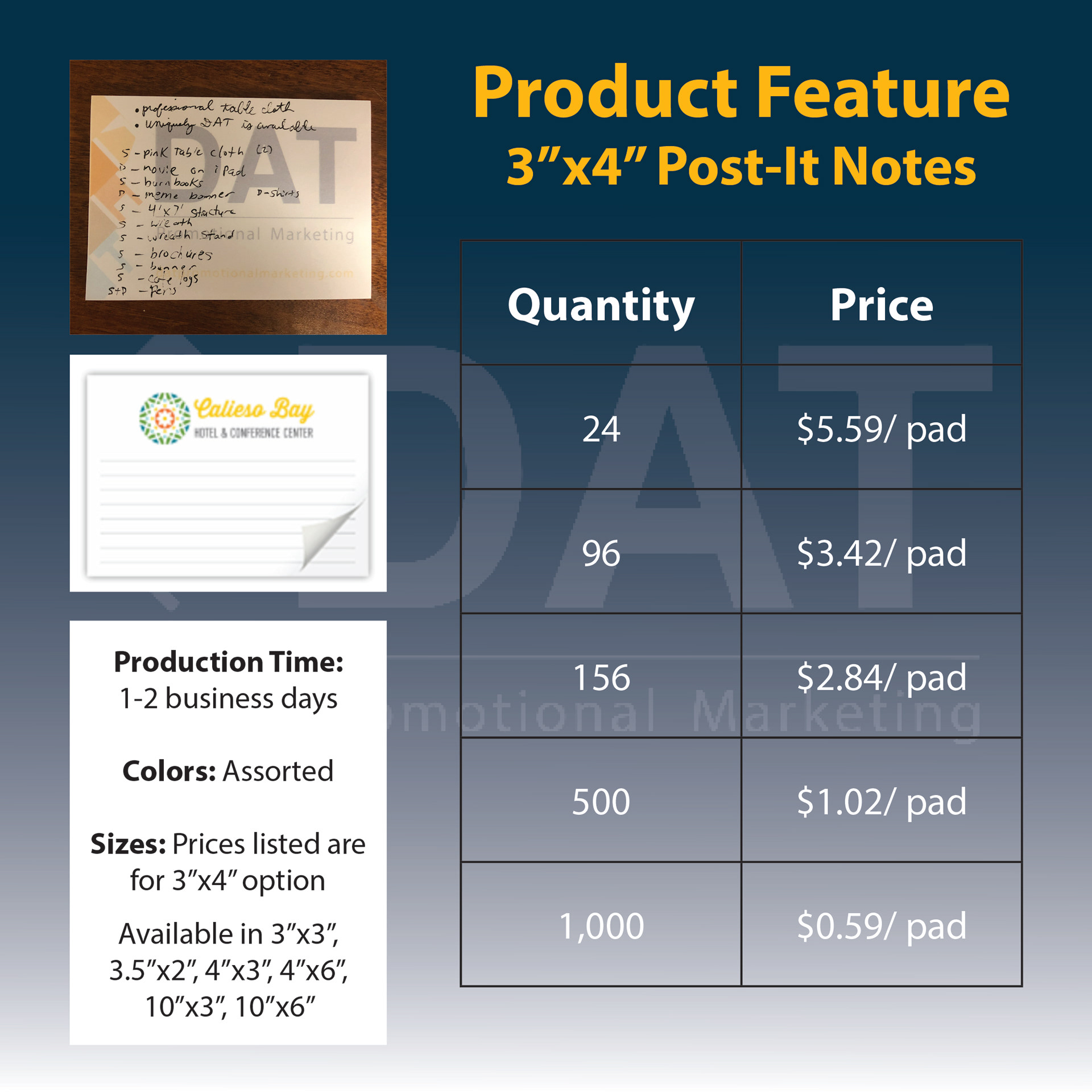 Ad for sticky notes