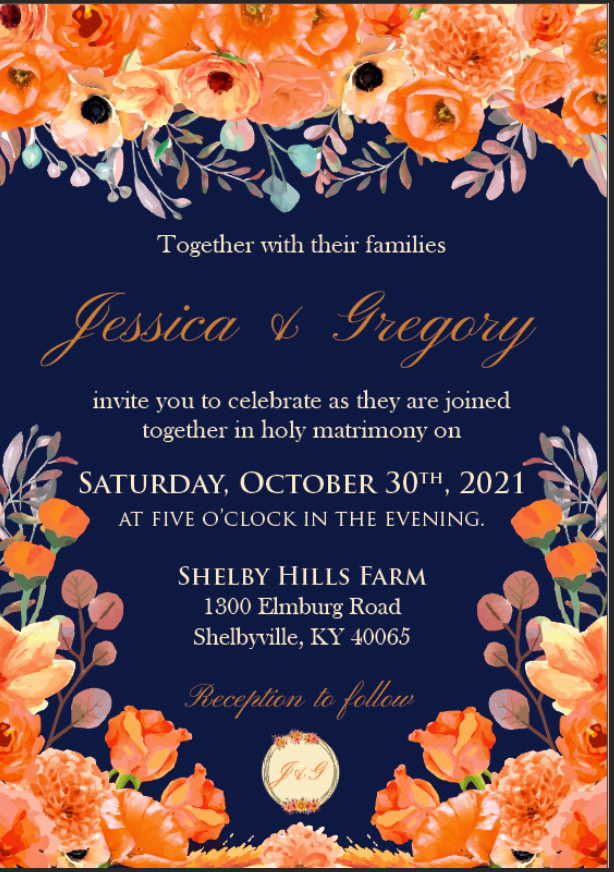 Formal Invitation (cardstock)