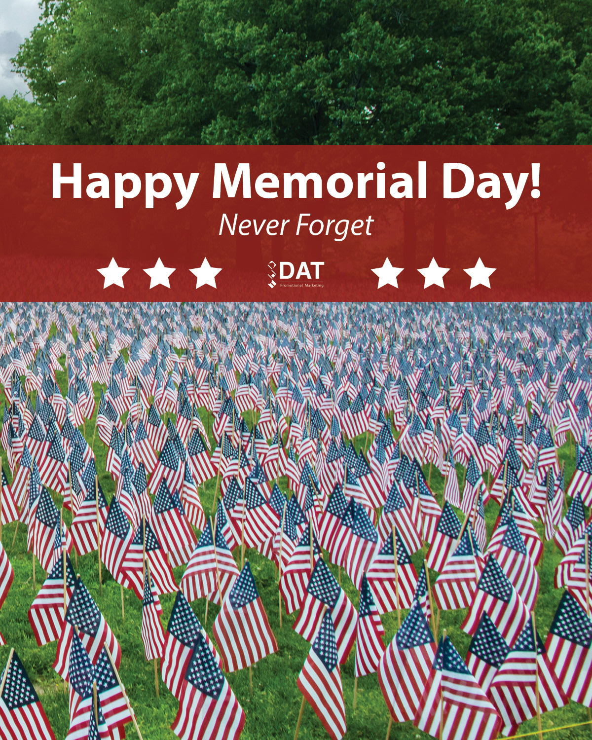 Memorial Day social media graphic