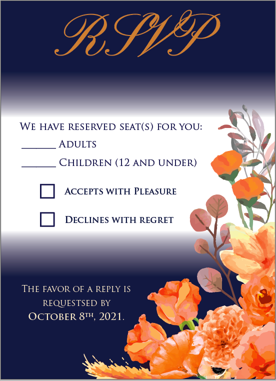 RSVP card (cardstock)