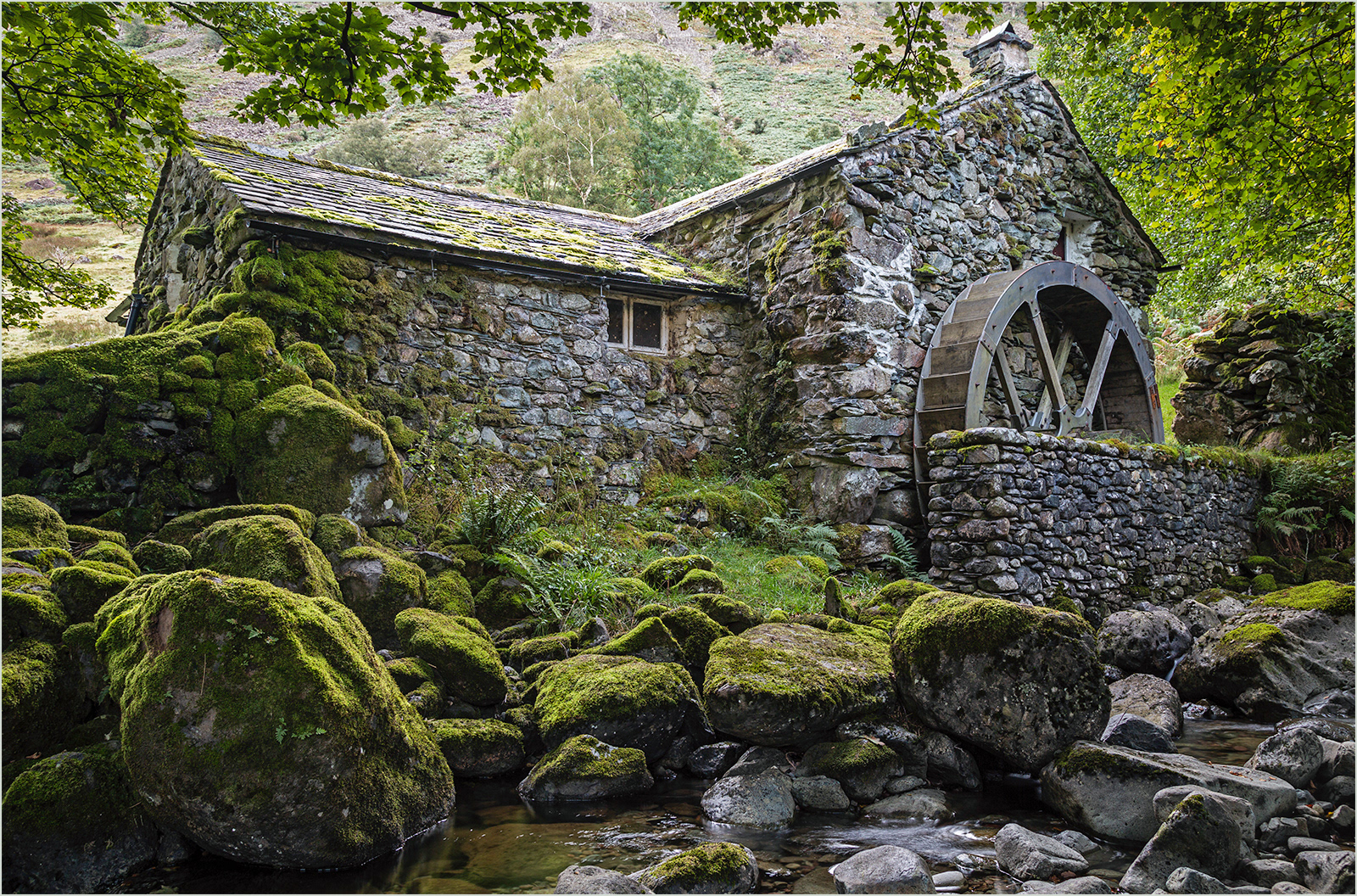 "Secret" watermill at Borrowdale, Cumbria