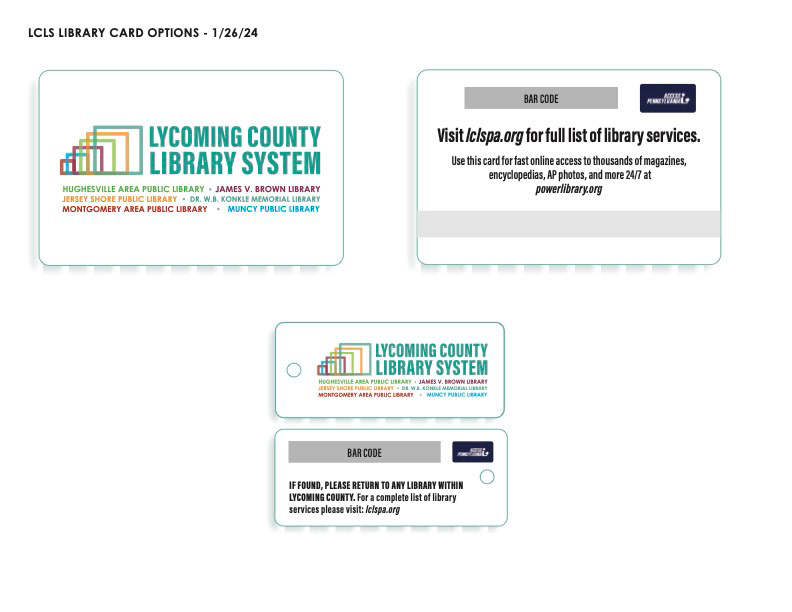 The system library cards are great for all 6 libraries to use and patrons can sign out material from all 6 libraries