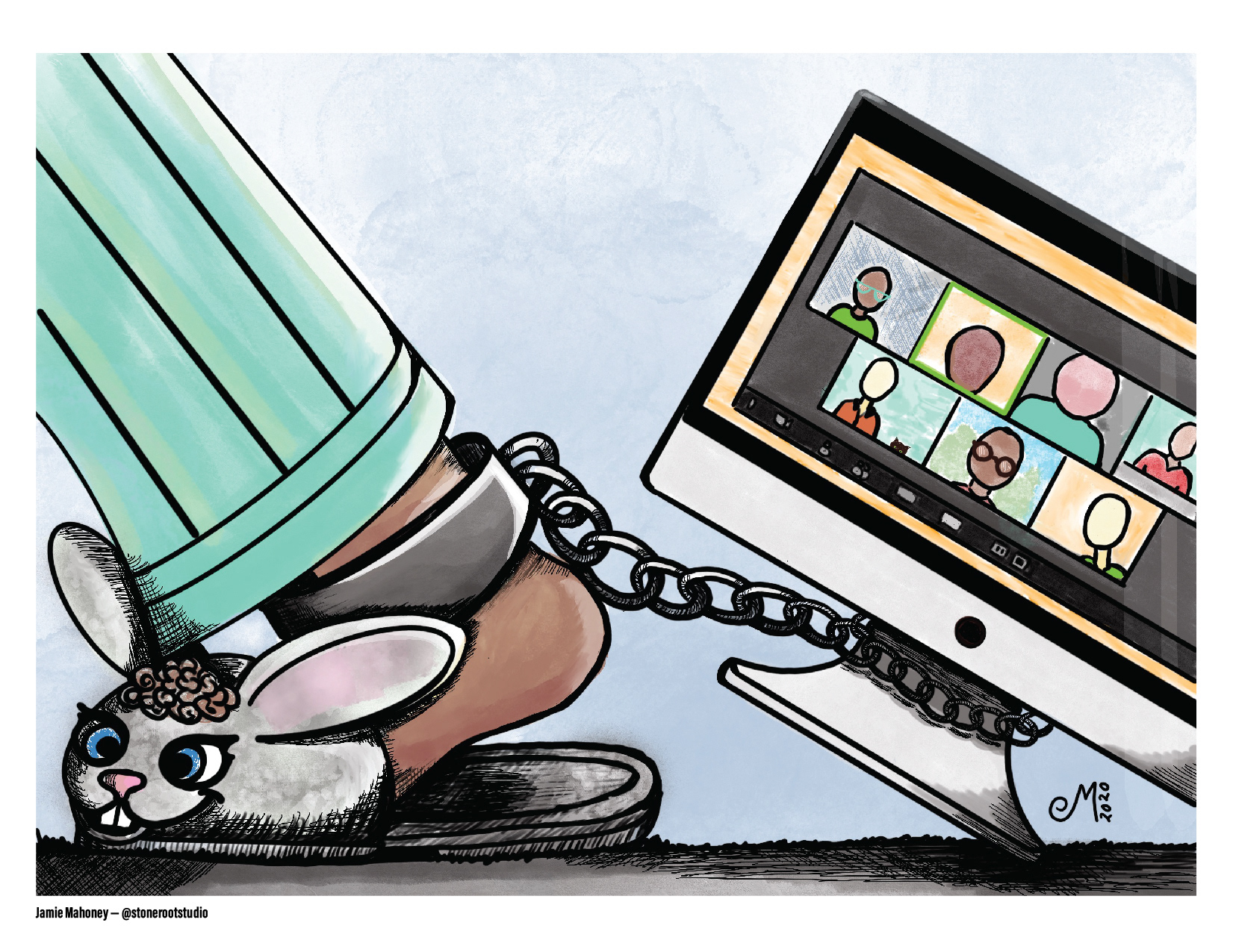 The ball and chain of working from home