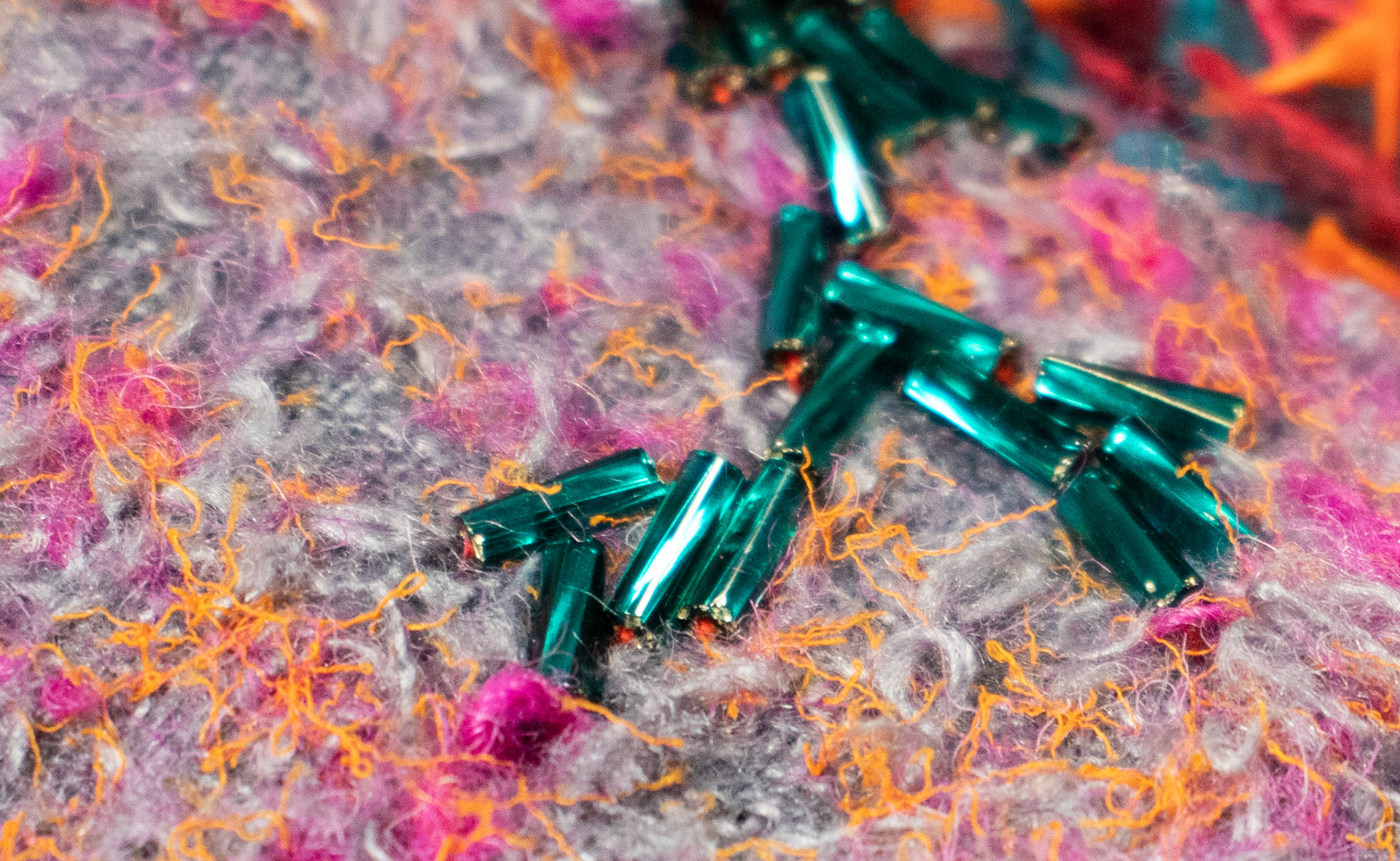Beaded sample on broken needle- Year 1 project 1