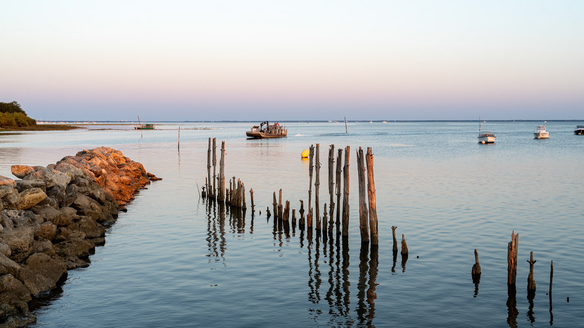 Port d'Arès, le soir