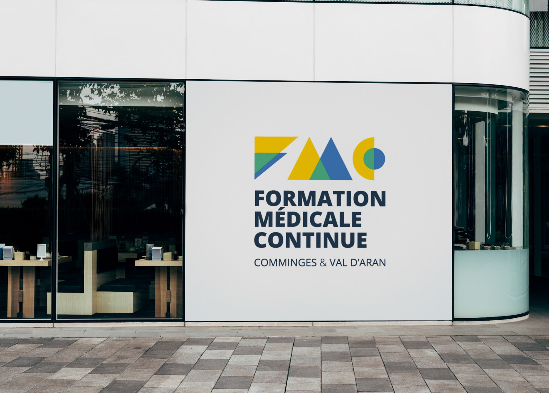 Mockup of a restaurant wall signage