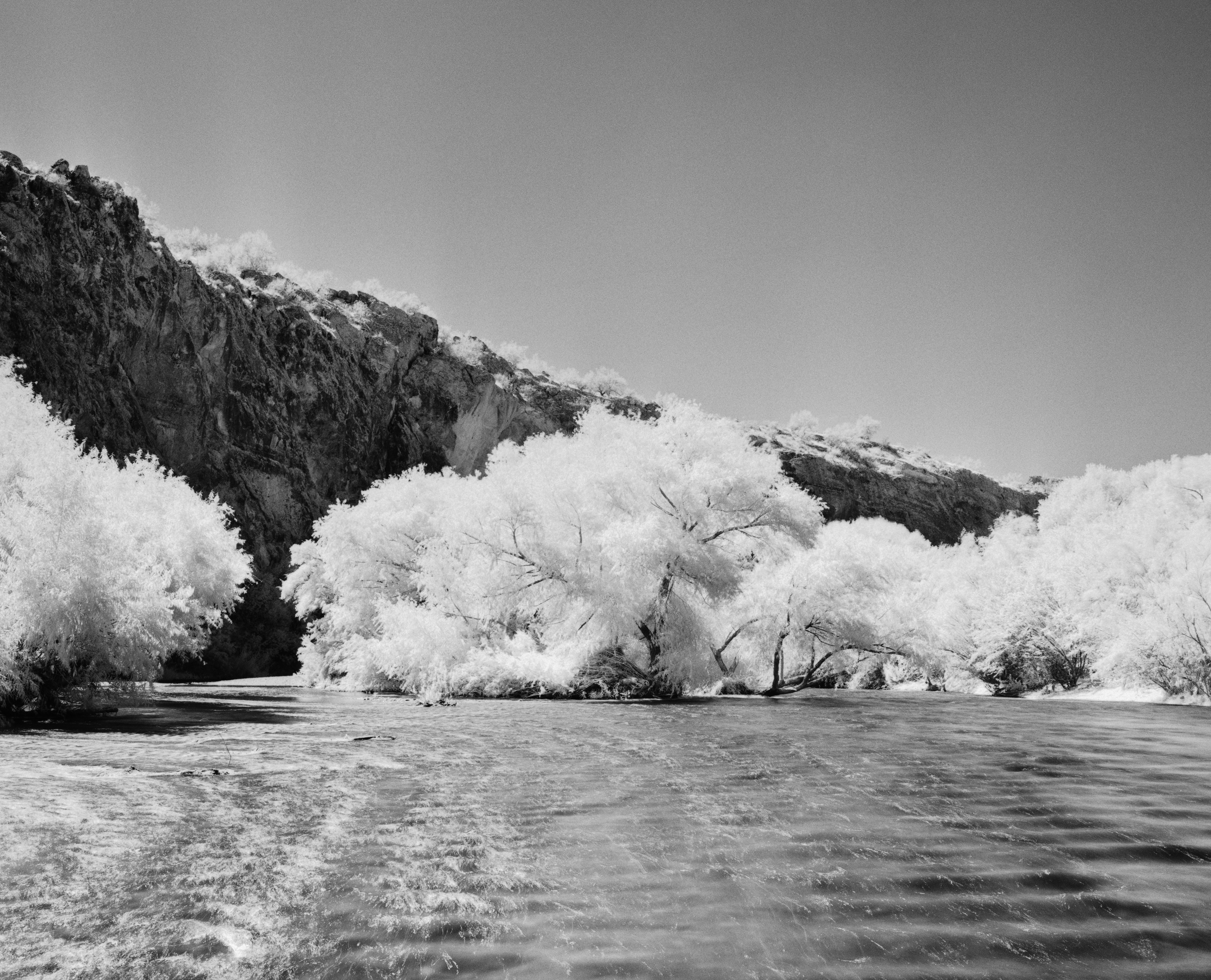 Salt River in Mesa, AZ, Hohokam holy place, shot on Mamiya6, Ilford infrared film