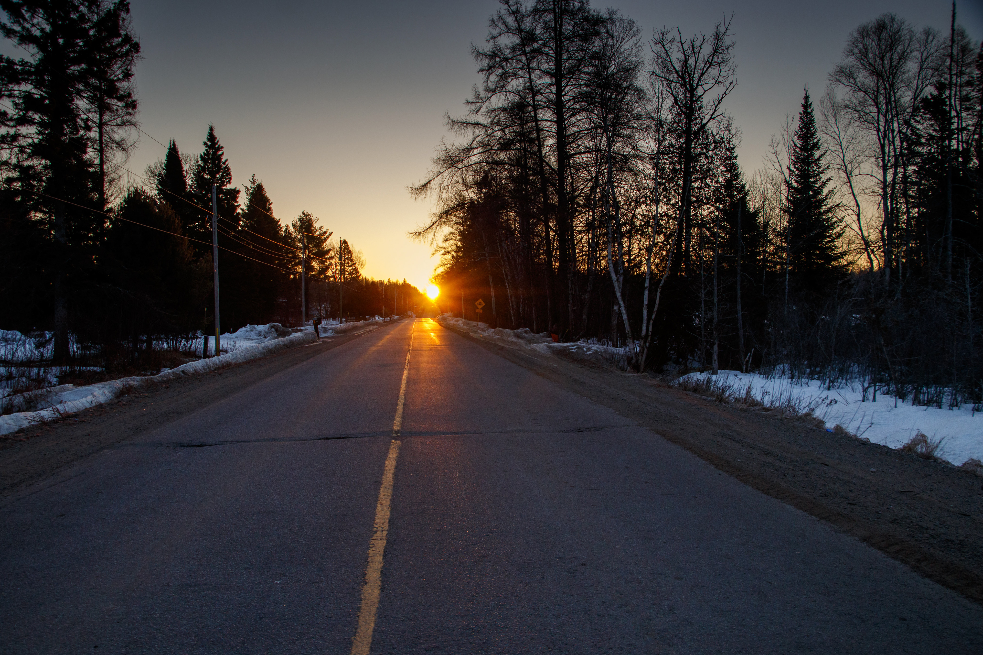 Sunrise on Pine Shores Road