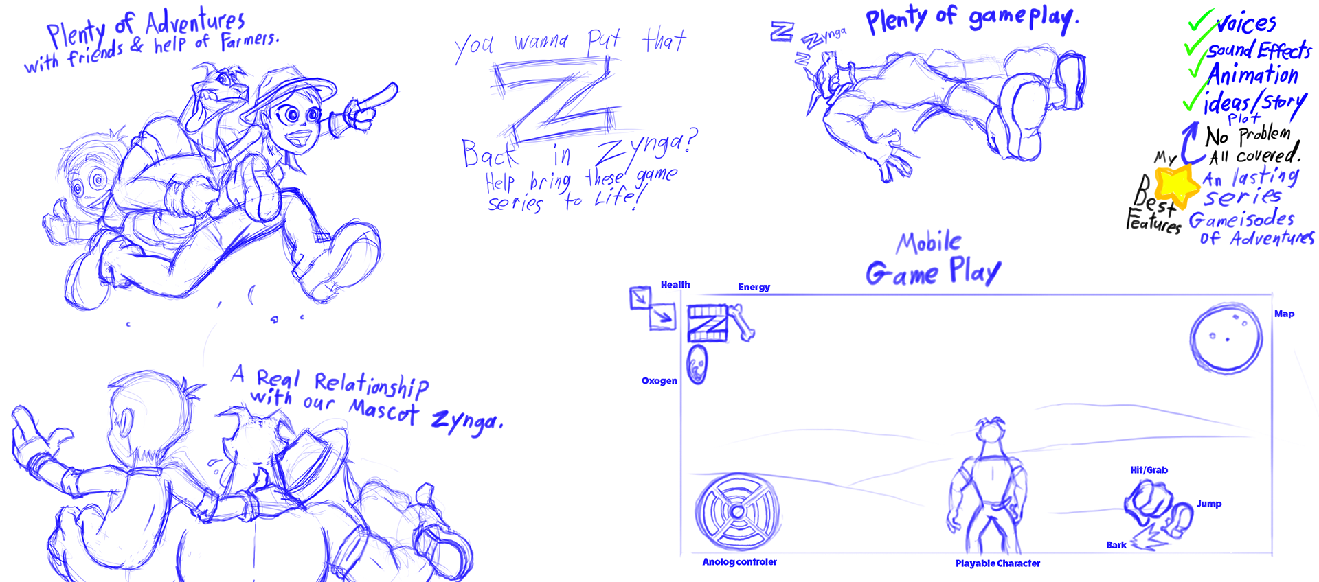Created Character Sheet for the Company Zynga. 