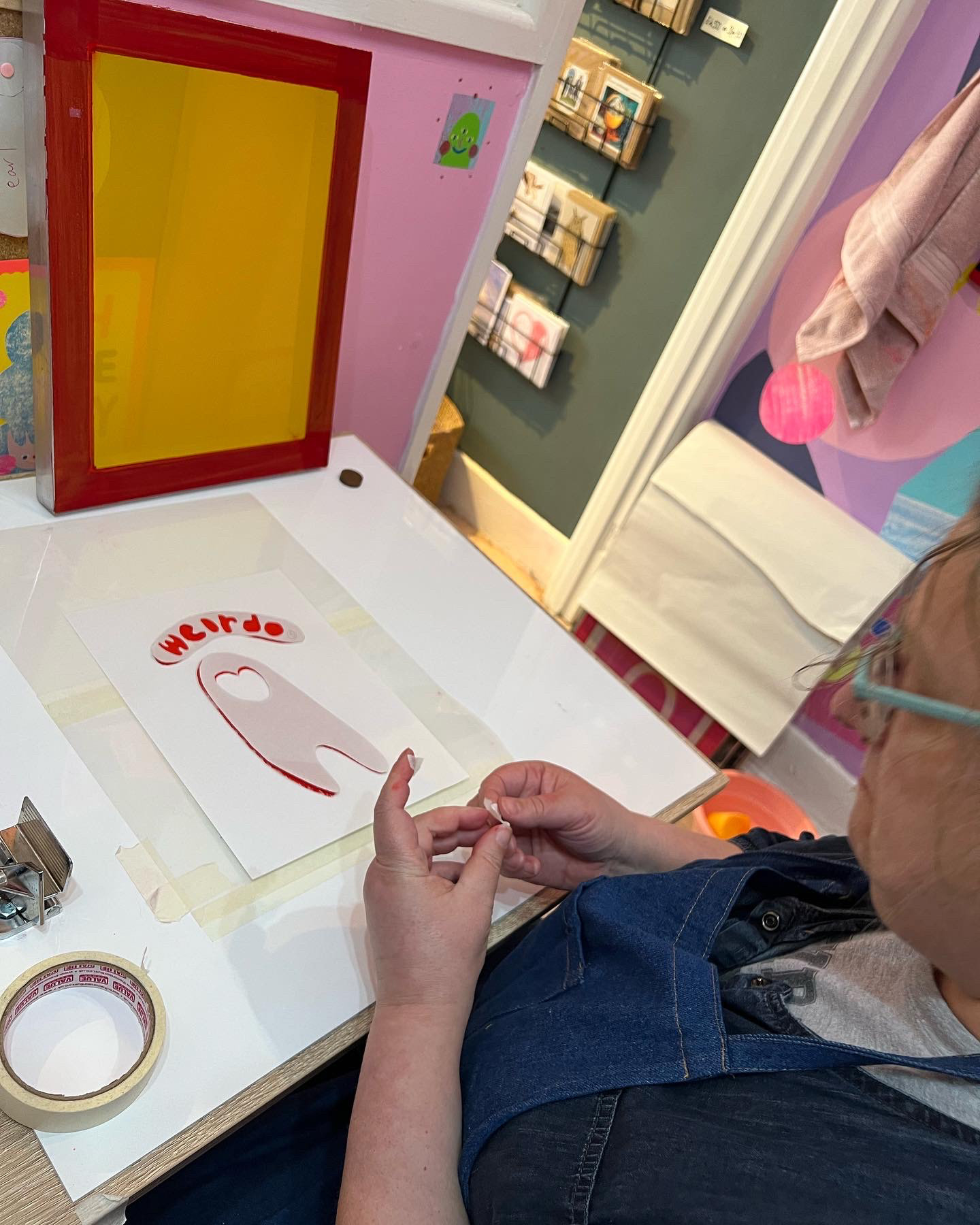 Screen printing with paper stencils