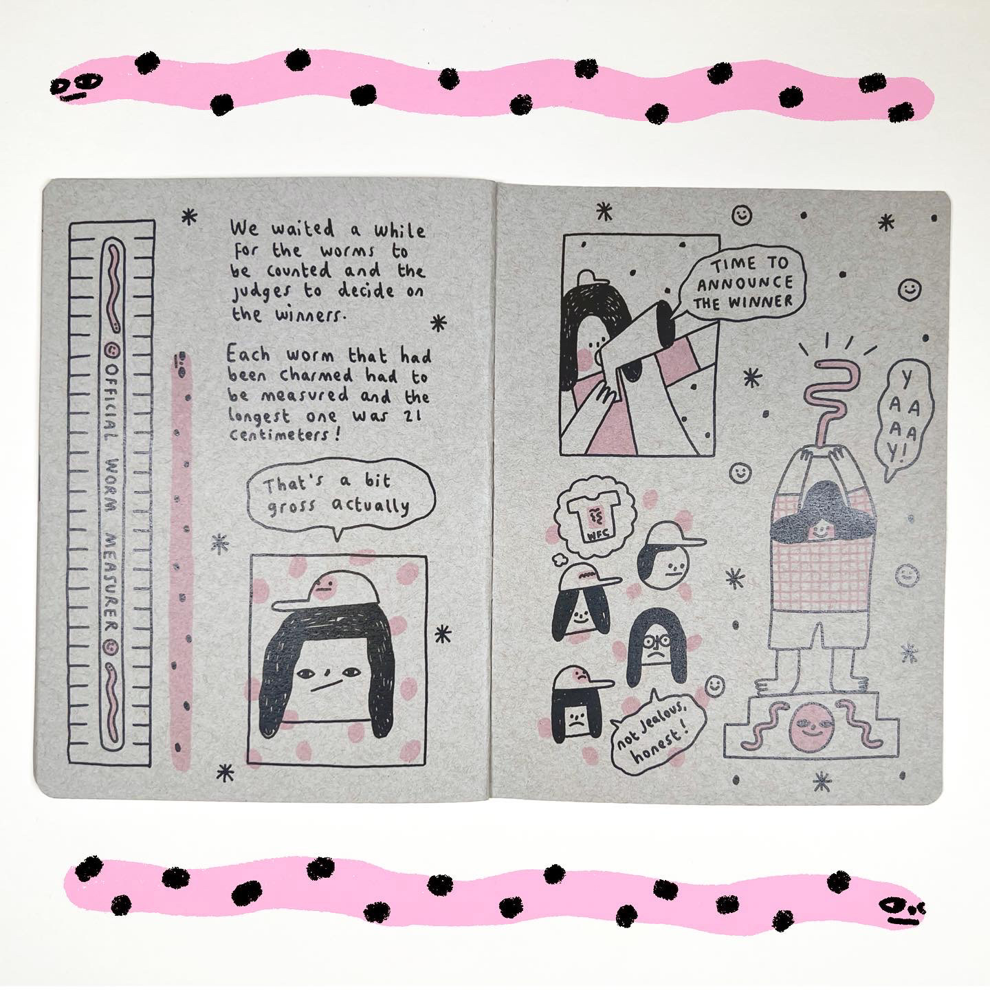 A silly comic about a silly day (trying to!) charm worms!