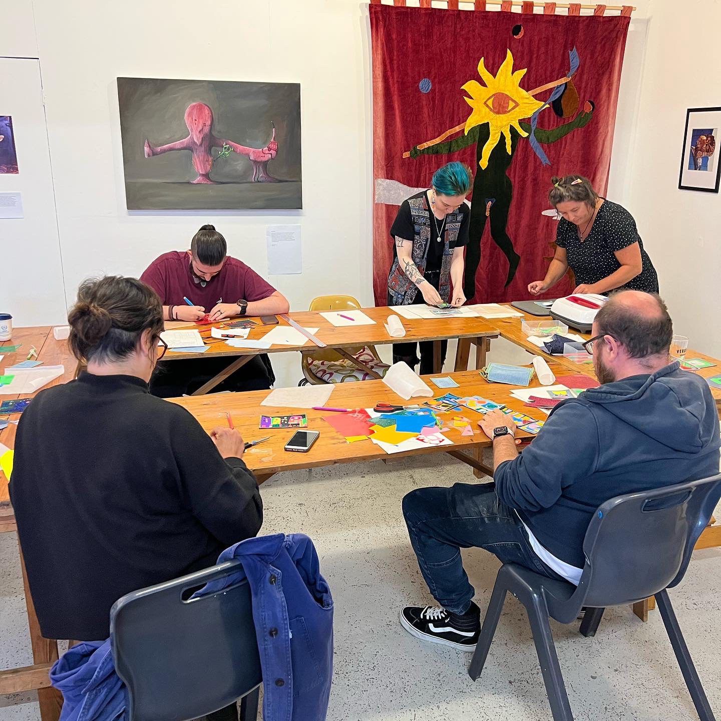 Fabric patch workshop at Fish Factory Art Space