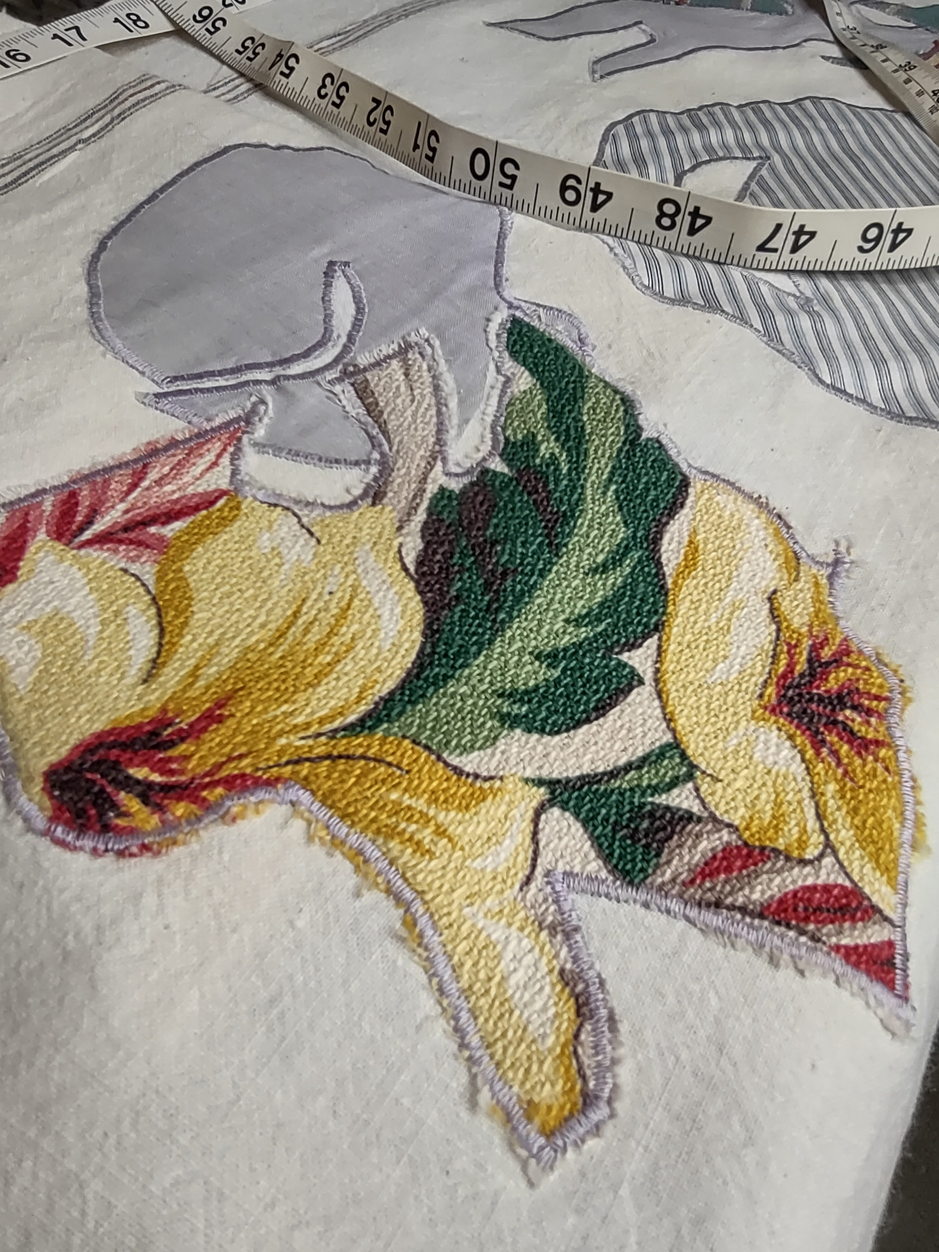 SOLD Detail Vintage Sugar Sack Tea Towel