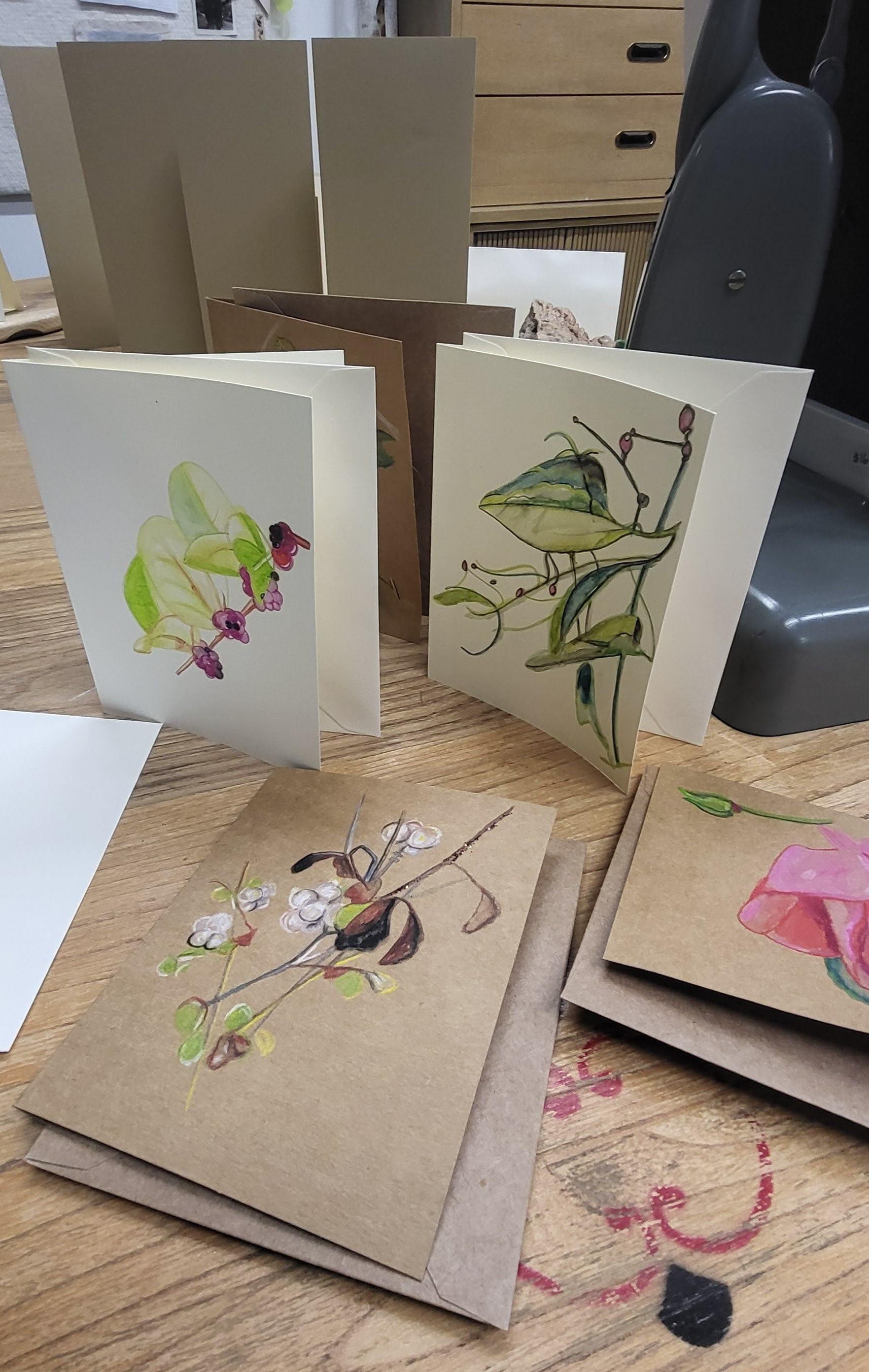 Original Hand Drawn and Painted cards
