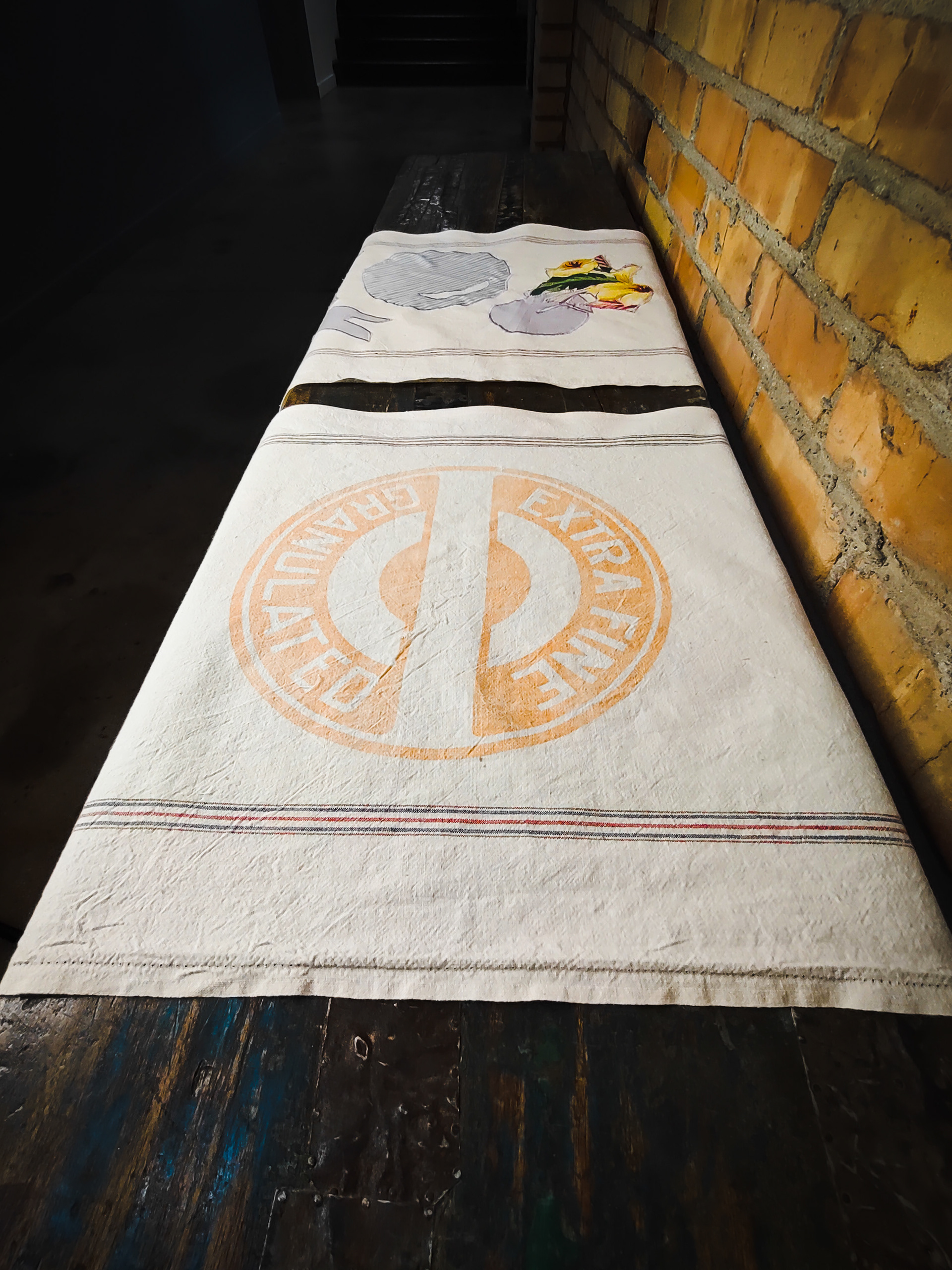 Vintage Sugar Sack (Extra Fine Granulated) Tea Towels, 32" x 17 1/2" ,   $46 per