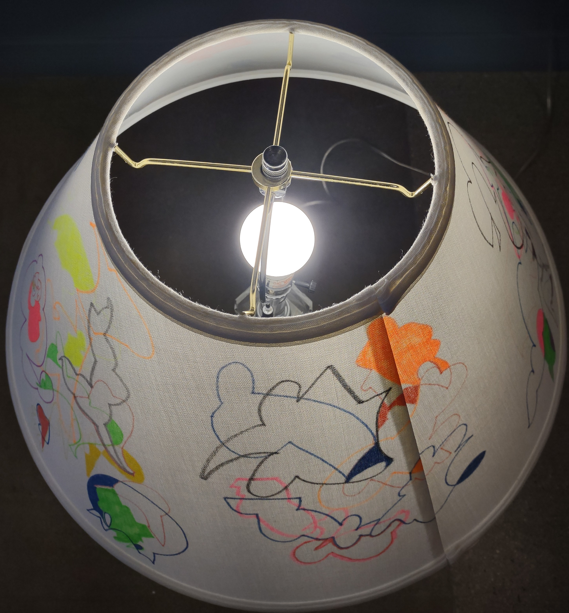 Detail Clear Acrylic Lamp with Signature Style Shade