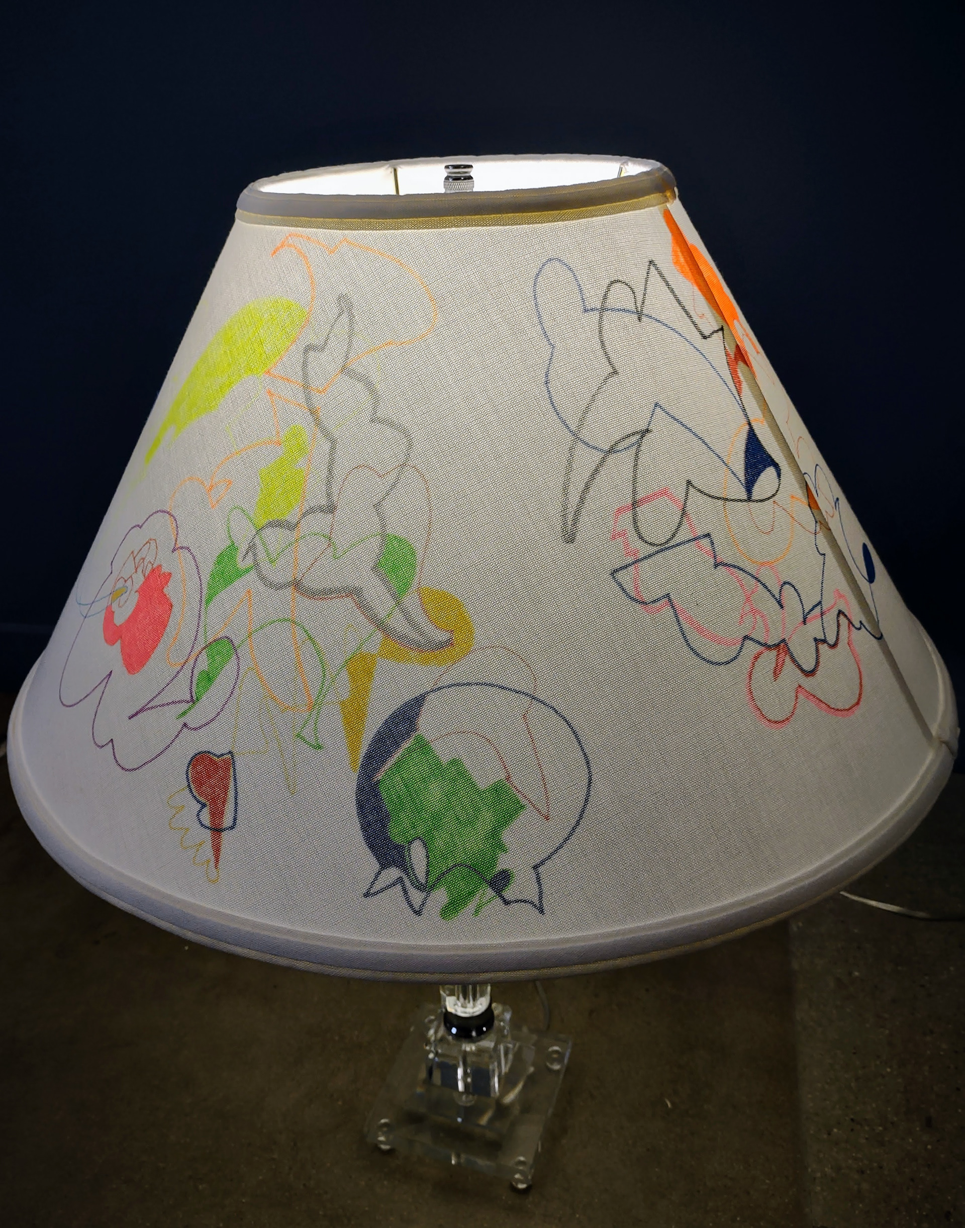 Clear Acrylic Lamp with Signature Style Shade, $98