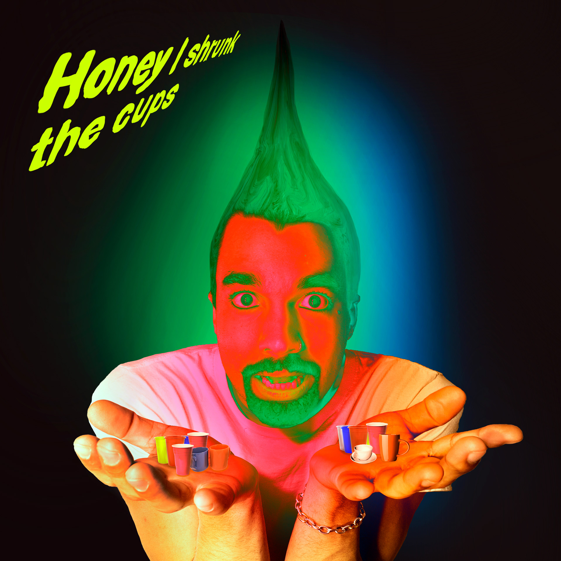 Cover for "Honey I Shrunk the Cups" by Huggy Jones 