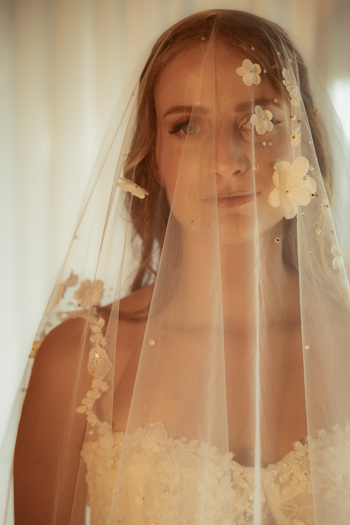"Bridal portrait with natural light"