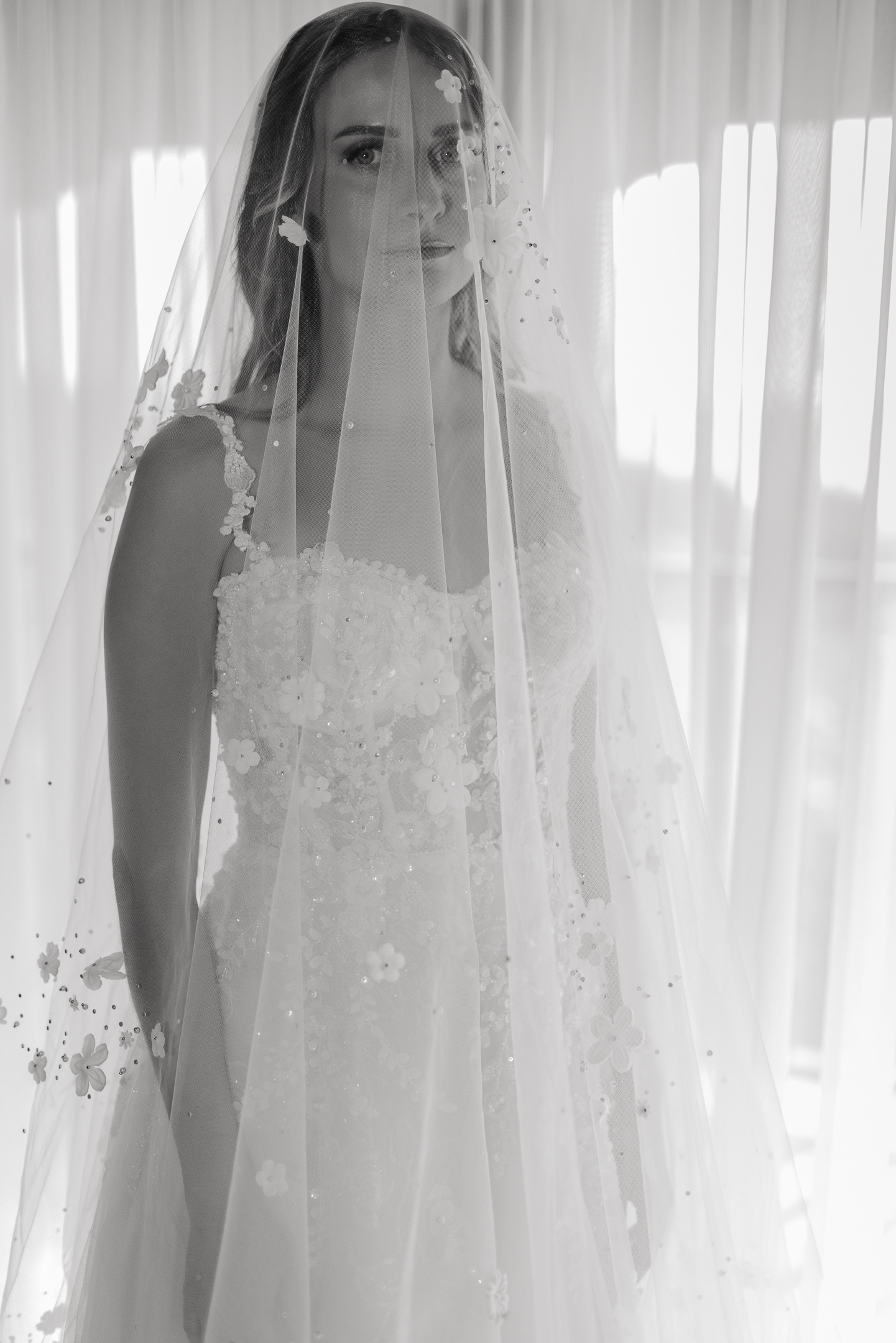 "Bridal portrait with natural light"