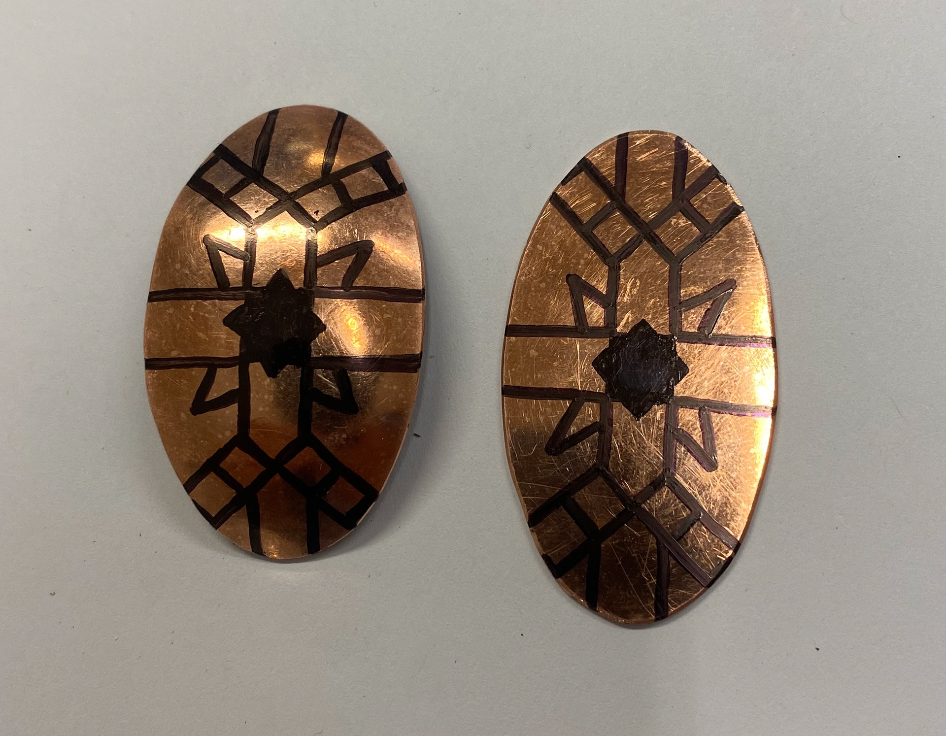 The pattern I wanted to etch onto both pieces of Copper