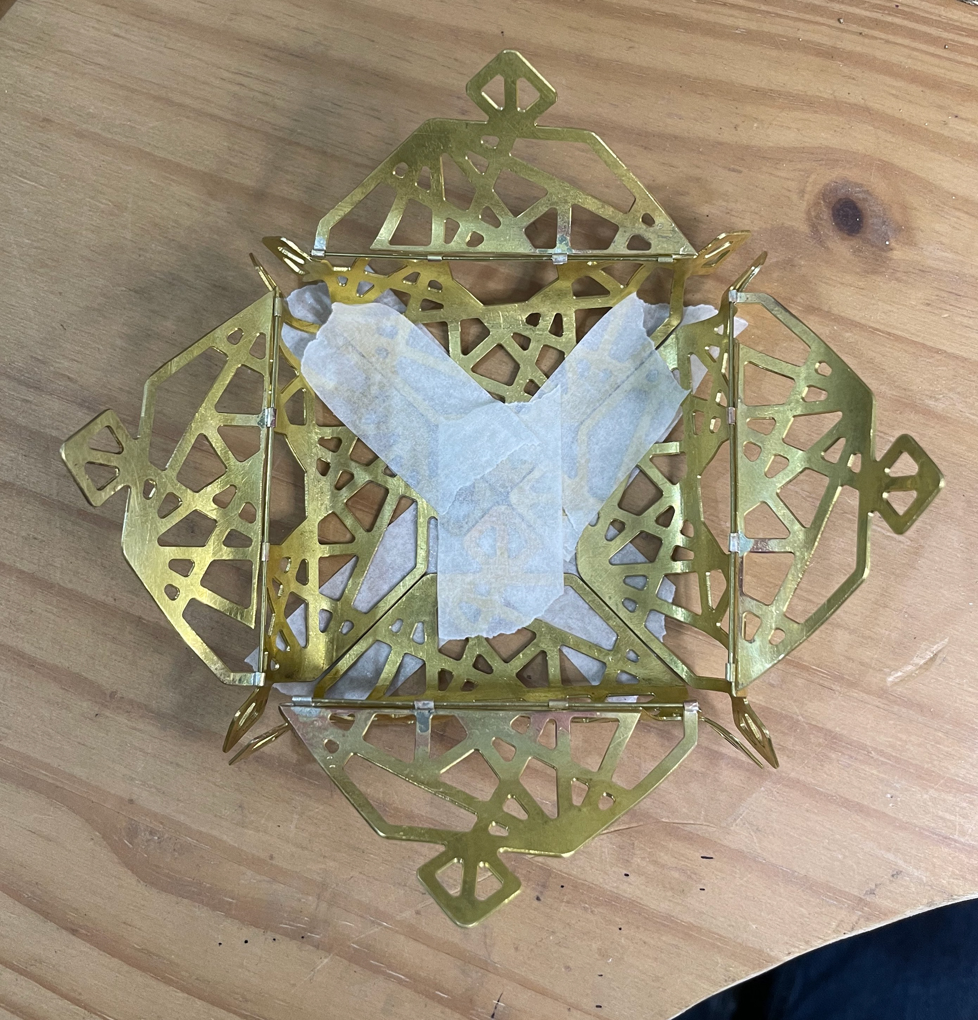 Using tape to secure in place